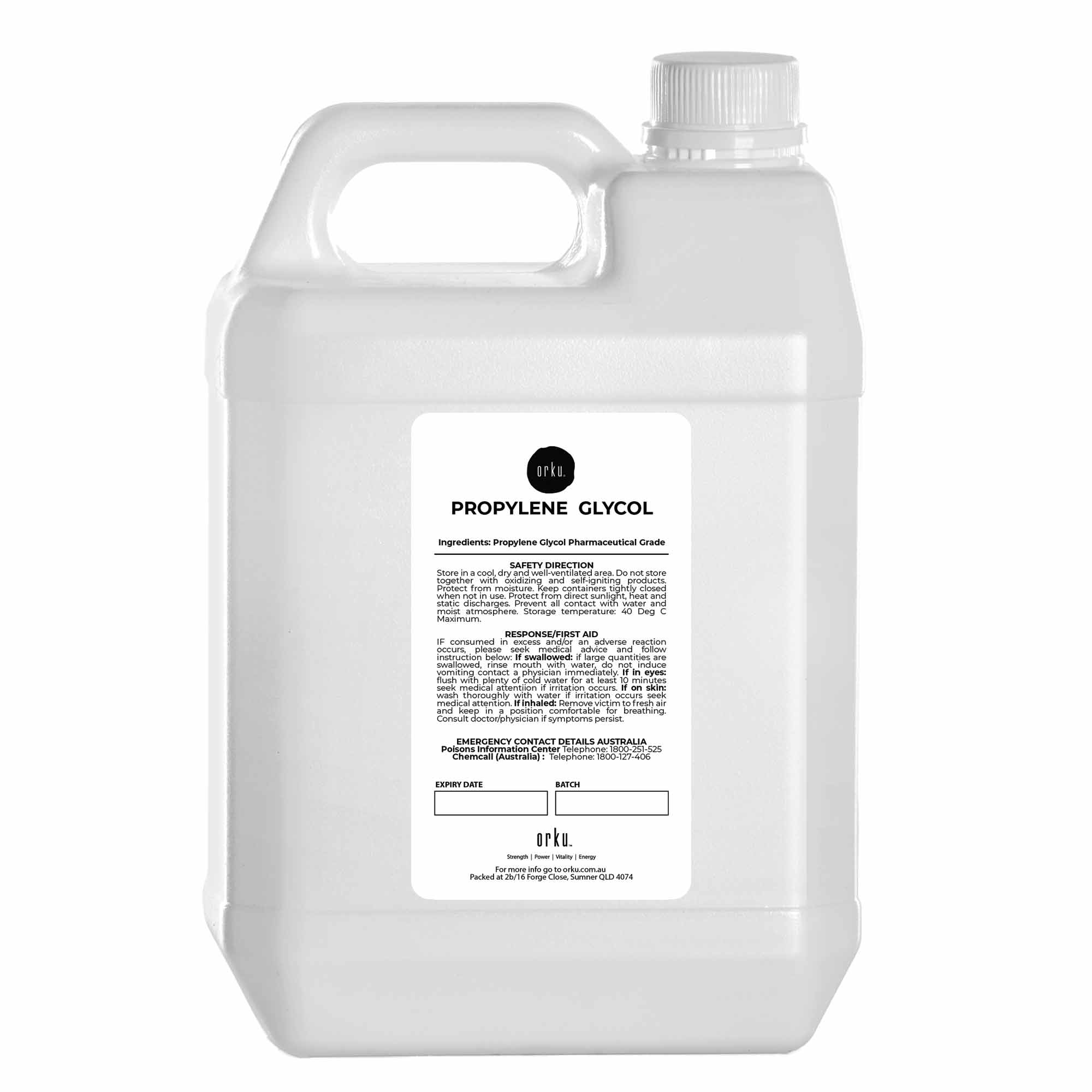 5L Propylene Glycol BP USP 99.9% Pure Pharmaceutical Food Grade Monopropylene