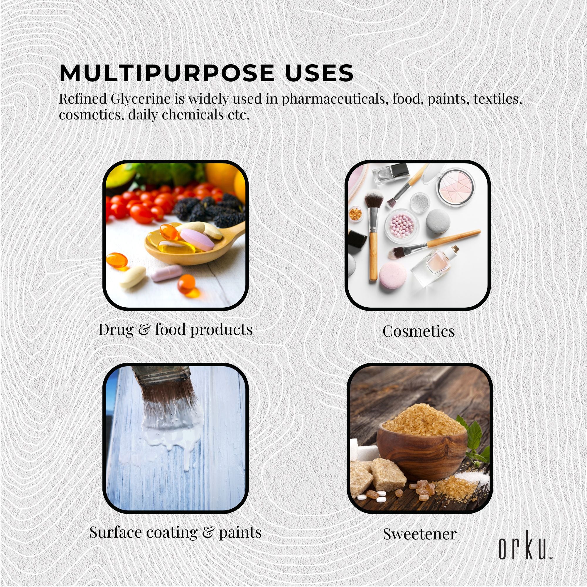 Orku 5L Glycerine 99.9% Pure USP Food + Cosmetic Grade – Vegetable Glycerol