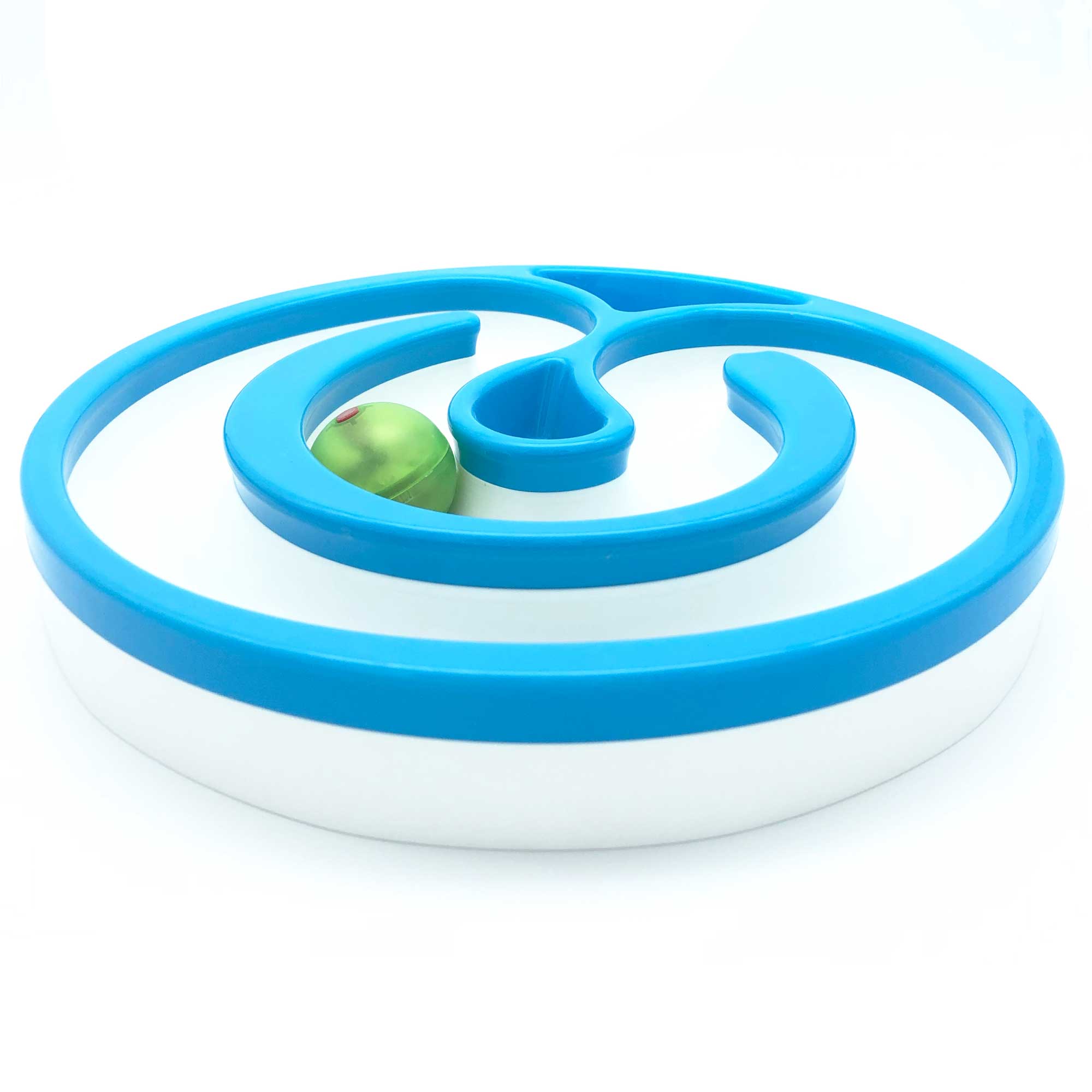 LED Sound Cat Track Toy, Interactive Circle with Rolling Ball