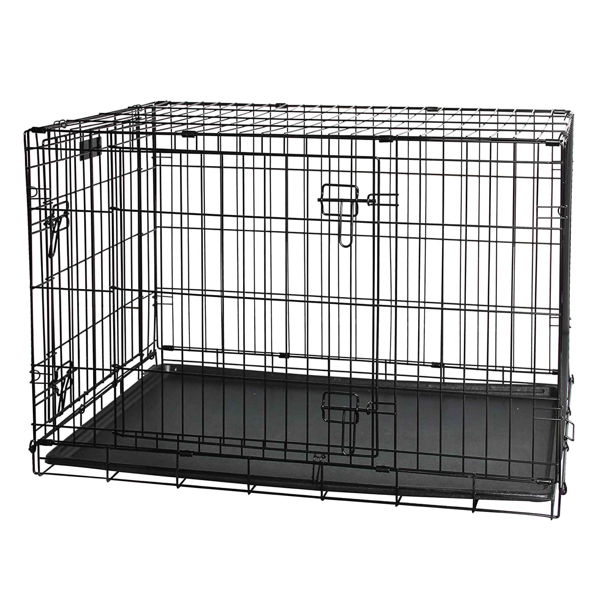 X-Large Portable Collapsible Dog Crate, Double Door - Pawise