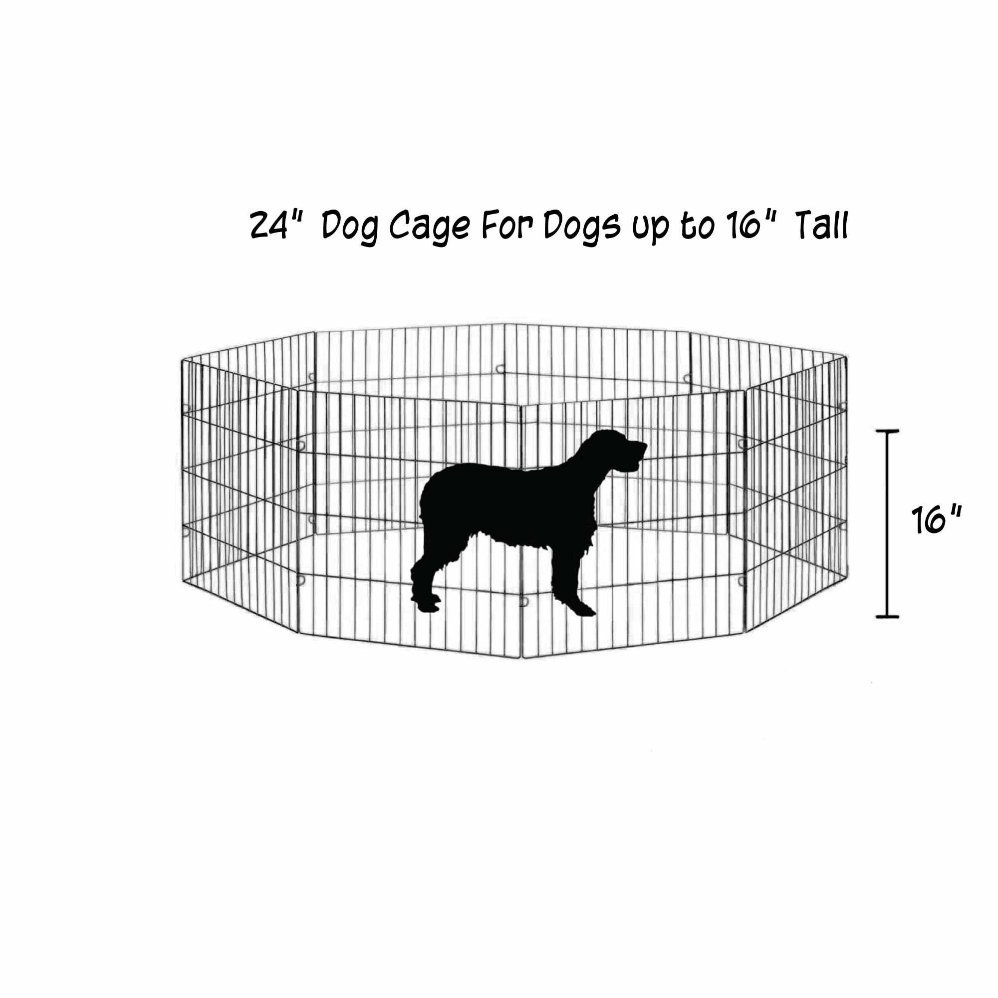 Foldable Metal Pet Playpen, 8 Panels, Indoor/Outdoor - Pawise