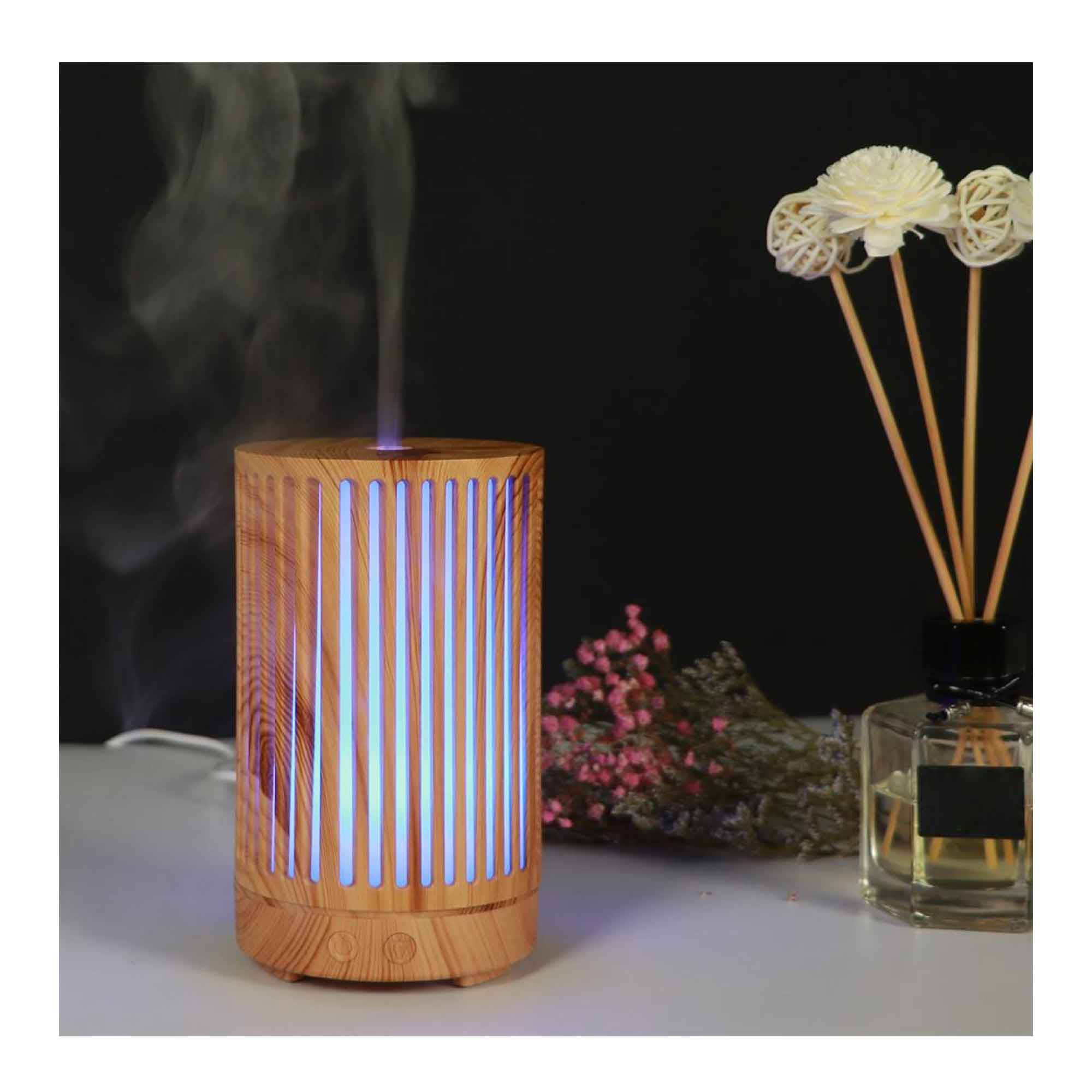 200ml Ultrasonic Aroma Diffuser - Remote, LED Lights, Quiet