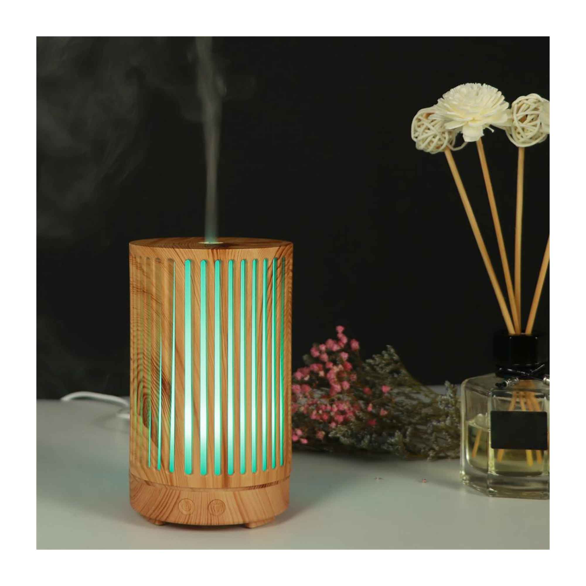 200ml Ultrasonic Aroma Diffuser - Remote, LED Lights, Quiet