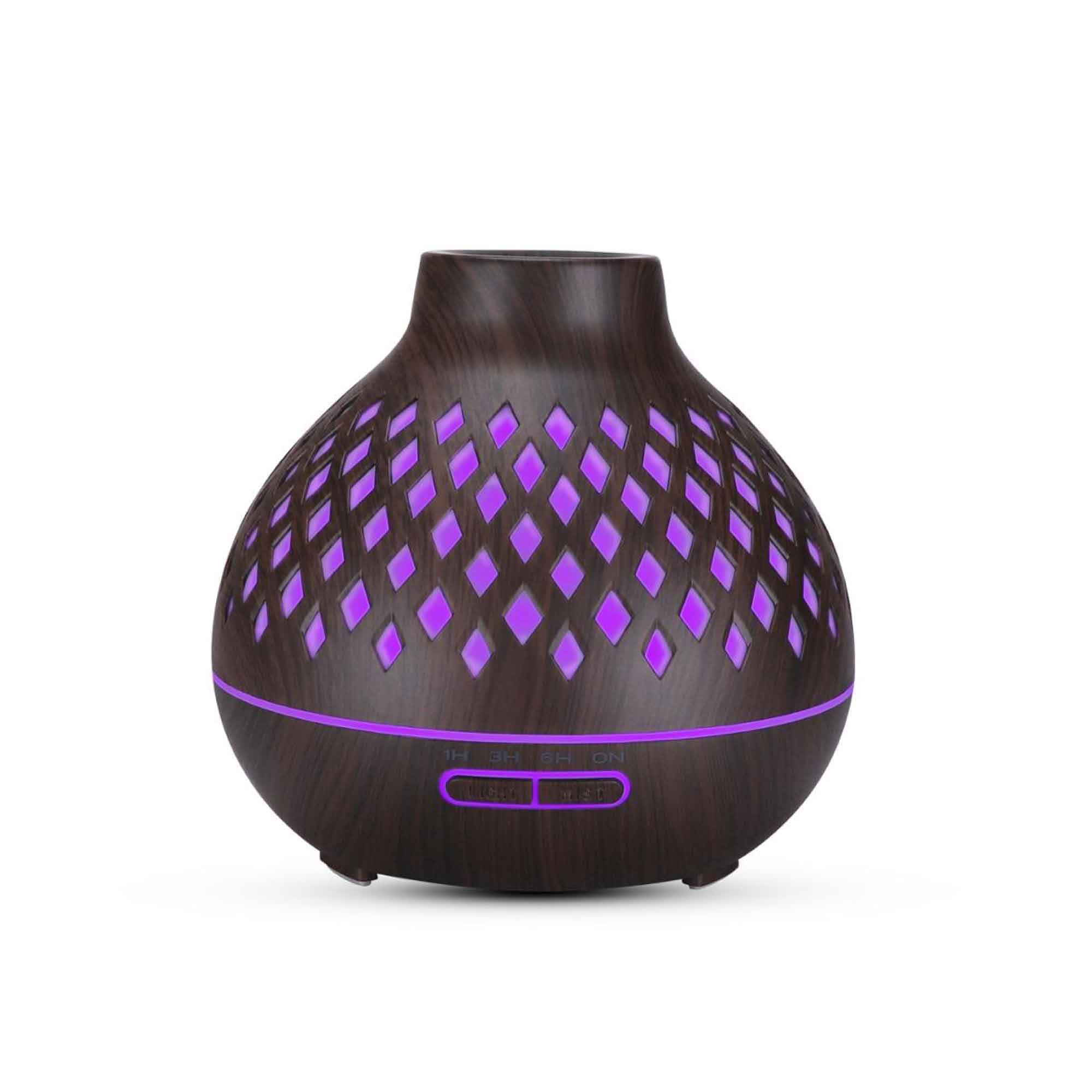 400ml Ultrasonic Aroma Diffuser, LED Lights & Remote