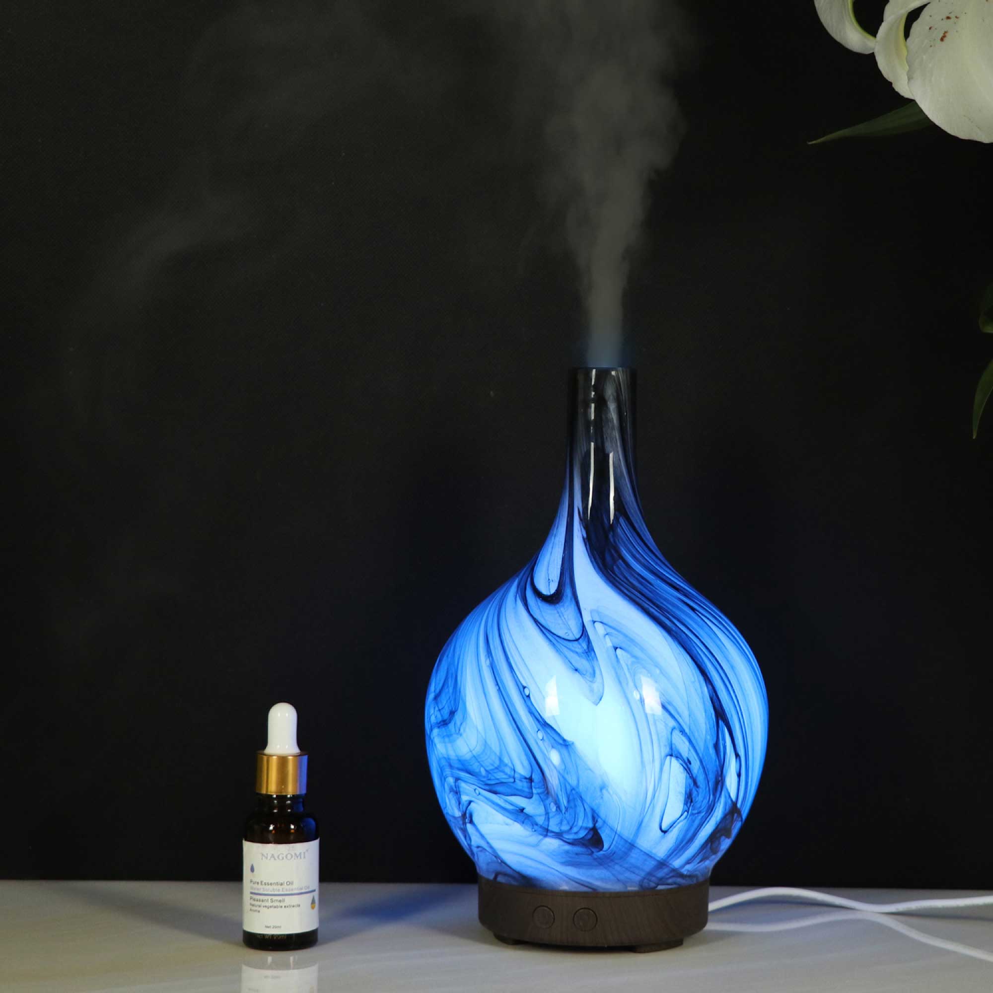 100ml Ultrasonic Essential Oil Aroma Diffuser, 7 LED Light