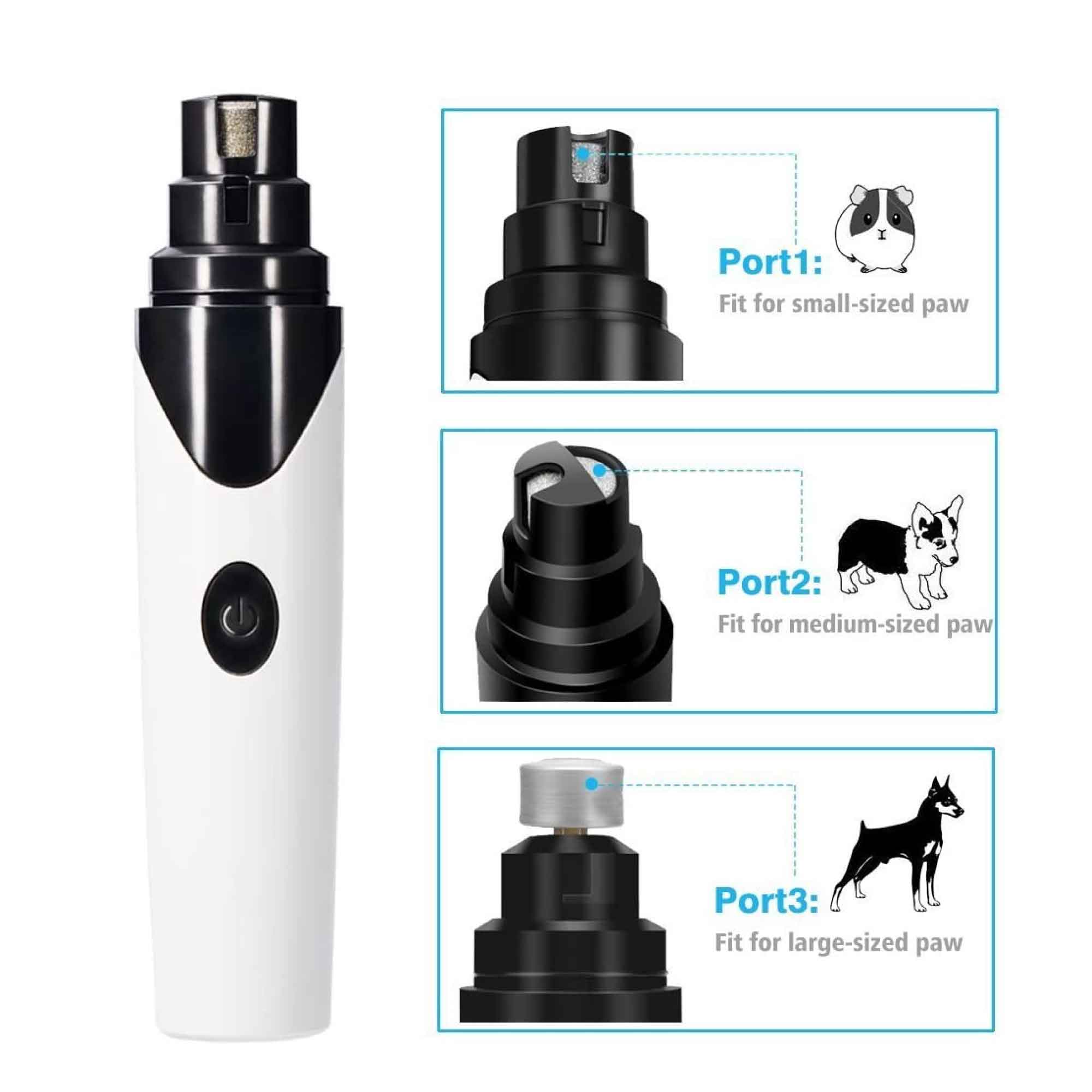 Low Noise Pet Nail Grinder Dog Cat Trimmer Rechargeable N8