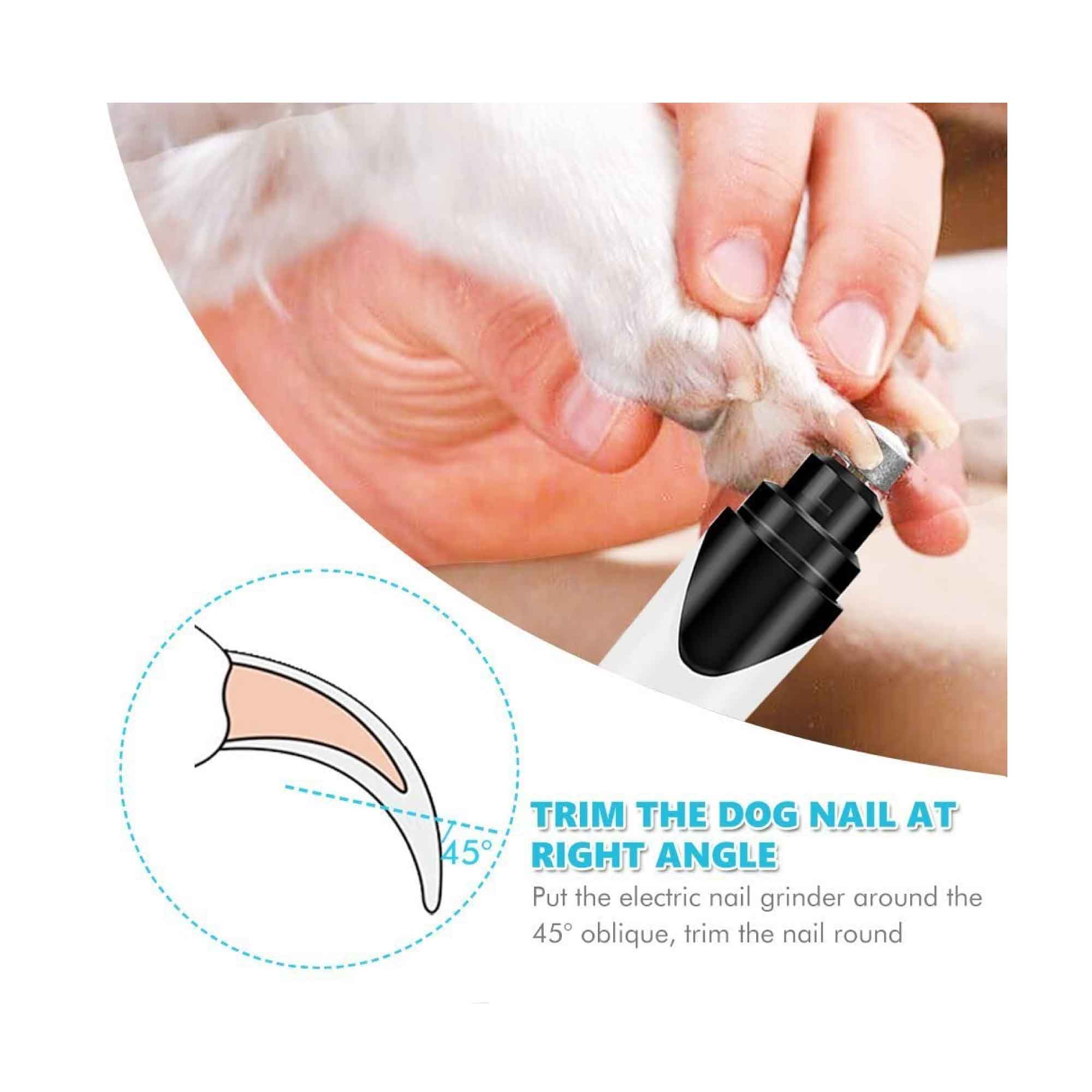 Low Noise Pet Nail Grinder Dog Cat Trimmer Rechargeable N8