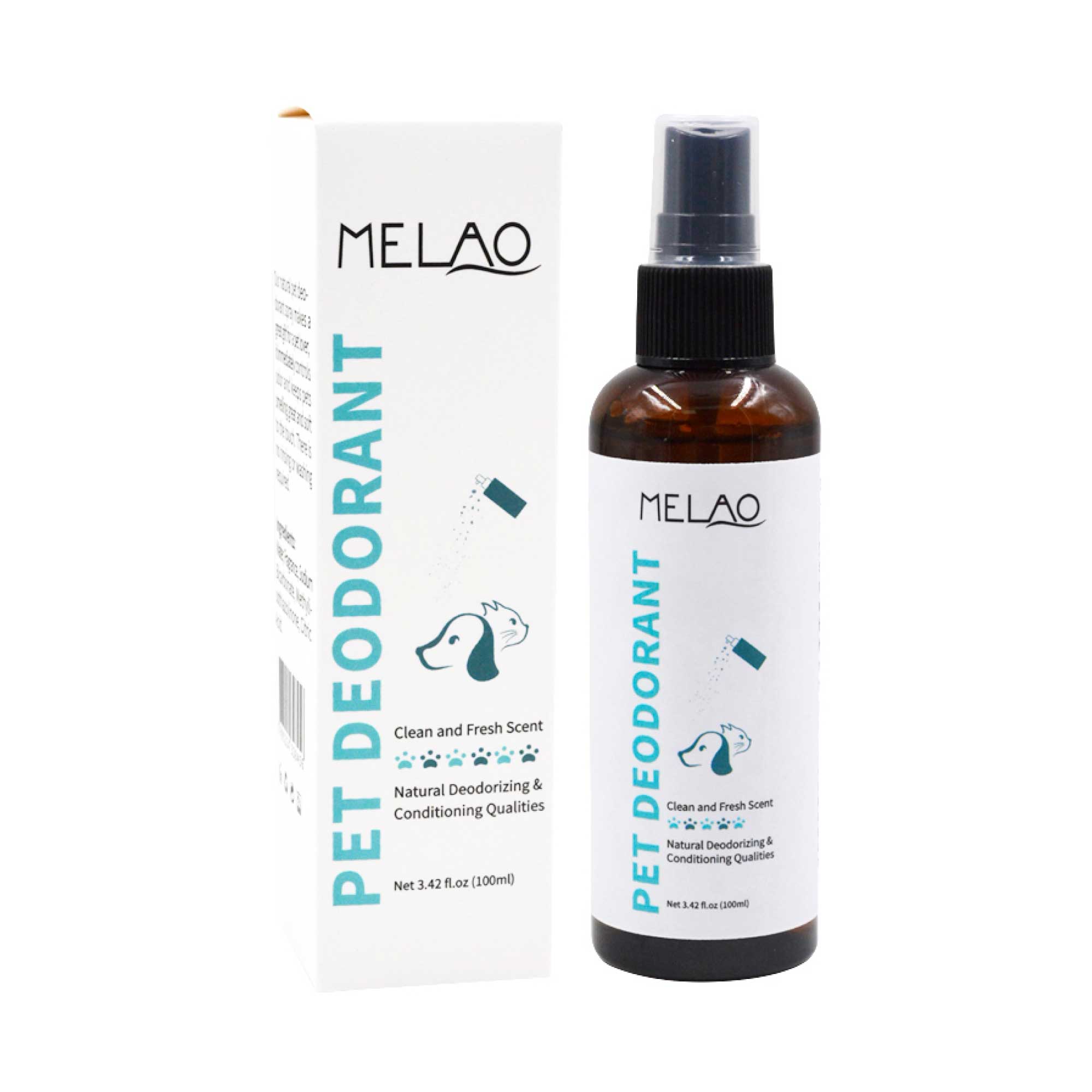 Natural 100ml Pet Deodorant for Dogs and Cats - Melao