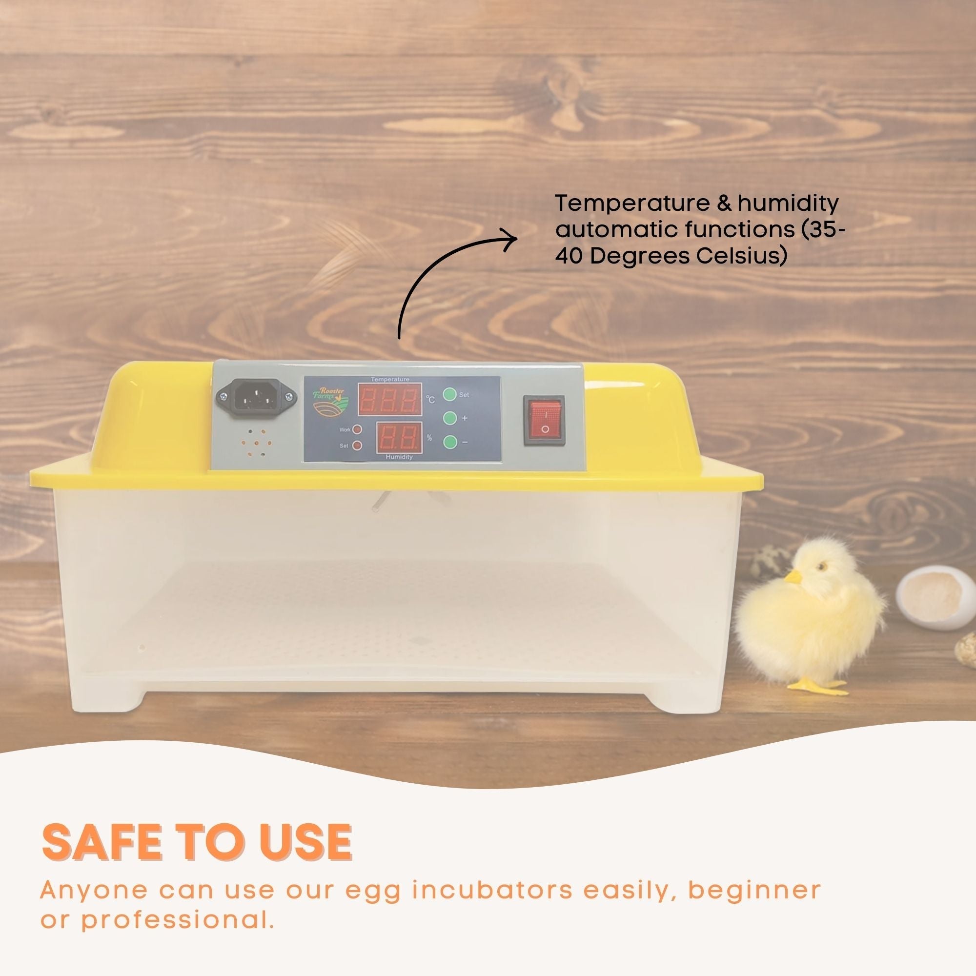 Automatic 24 Egg Incubator, LED Display, Accessories, RCM Compliant