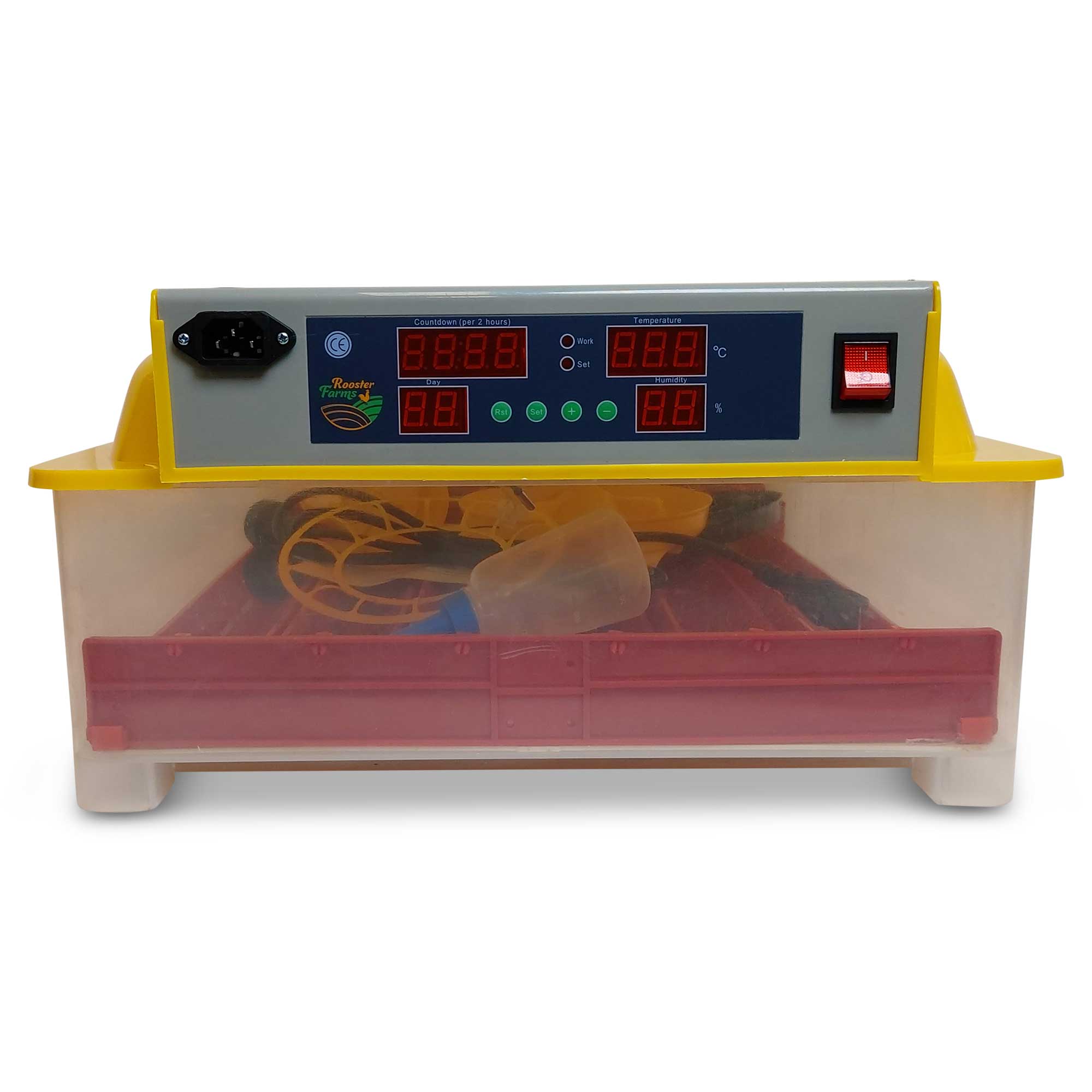 Automatic 60 Egg Incubator with LED, Temp Control + Accessories