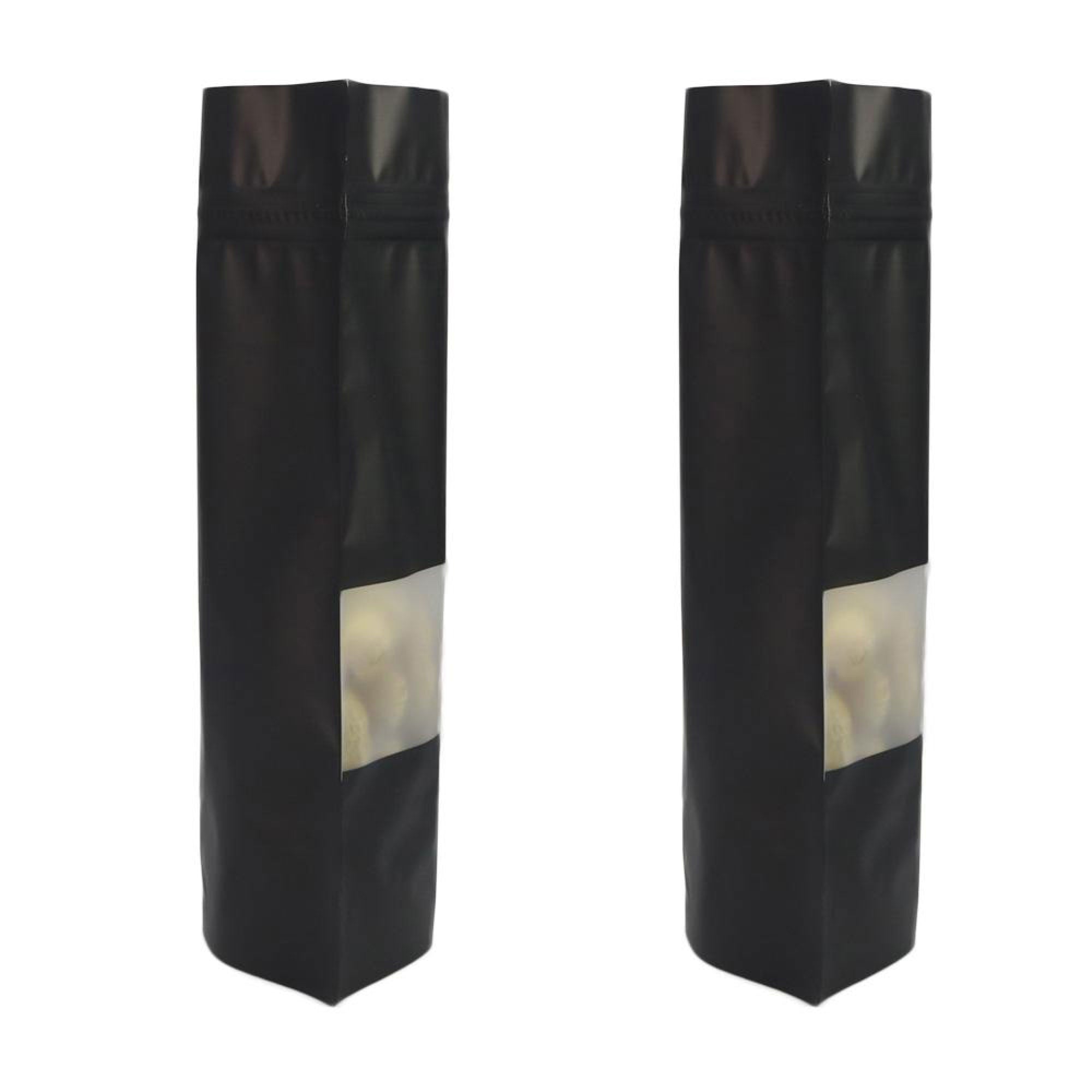 400 Resealable Mylar Stand Up Bags 28.5x19cm - Black Food Packaging Zip Pouch