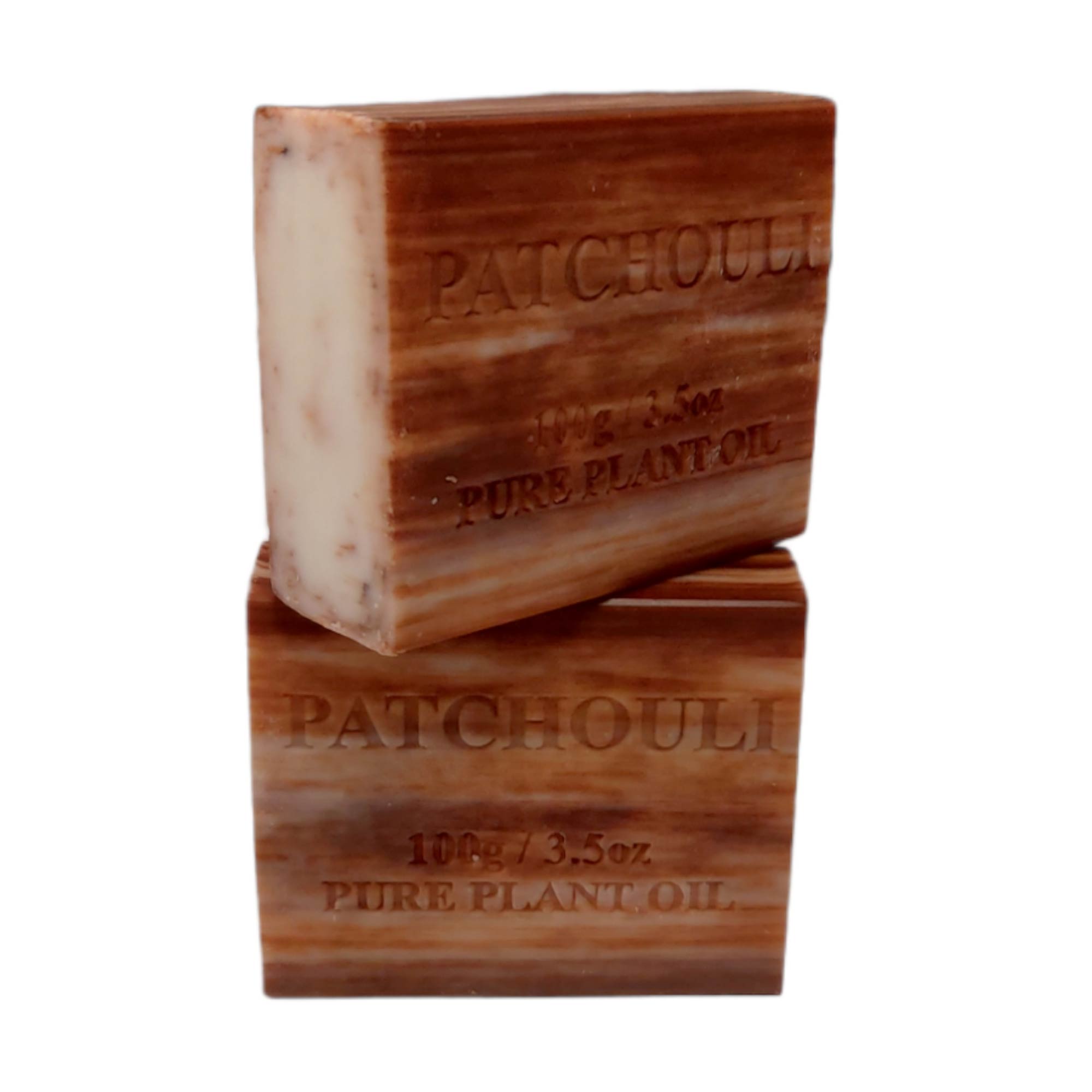 10x 100g Patchouli Triple-Milled Soap, Non-Drying, Pure Plant Oil