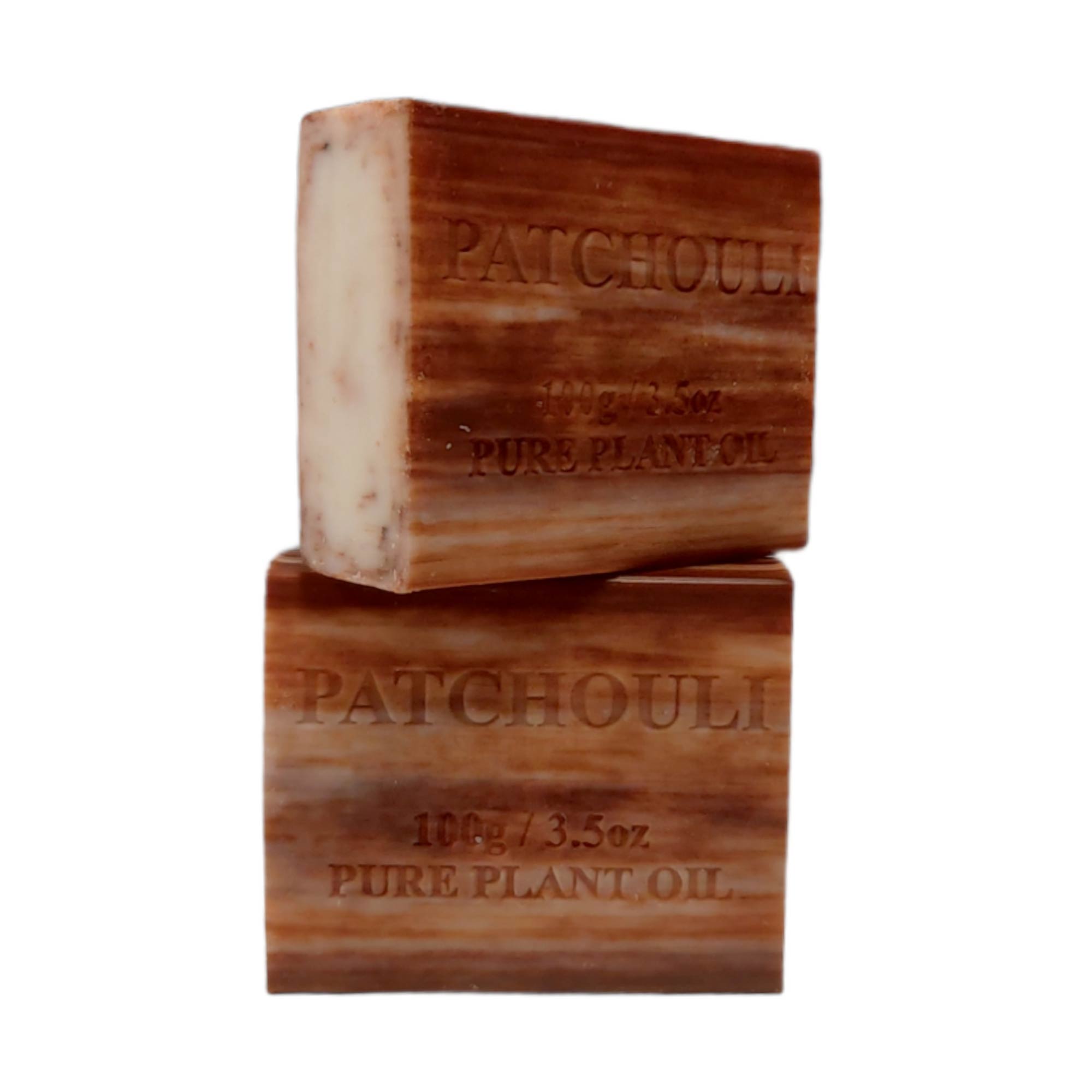 10x 100g Patchouli Triple-Milled Soap, Non-Drying, Pure Plant Oil