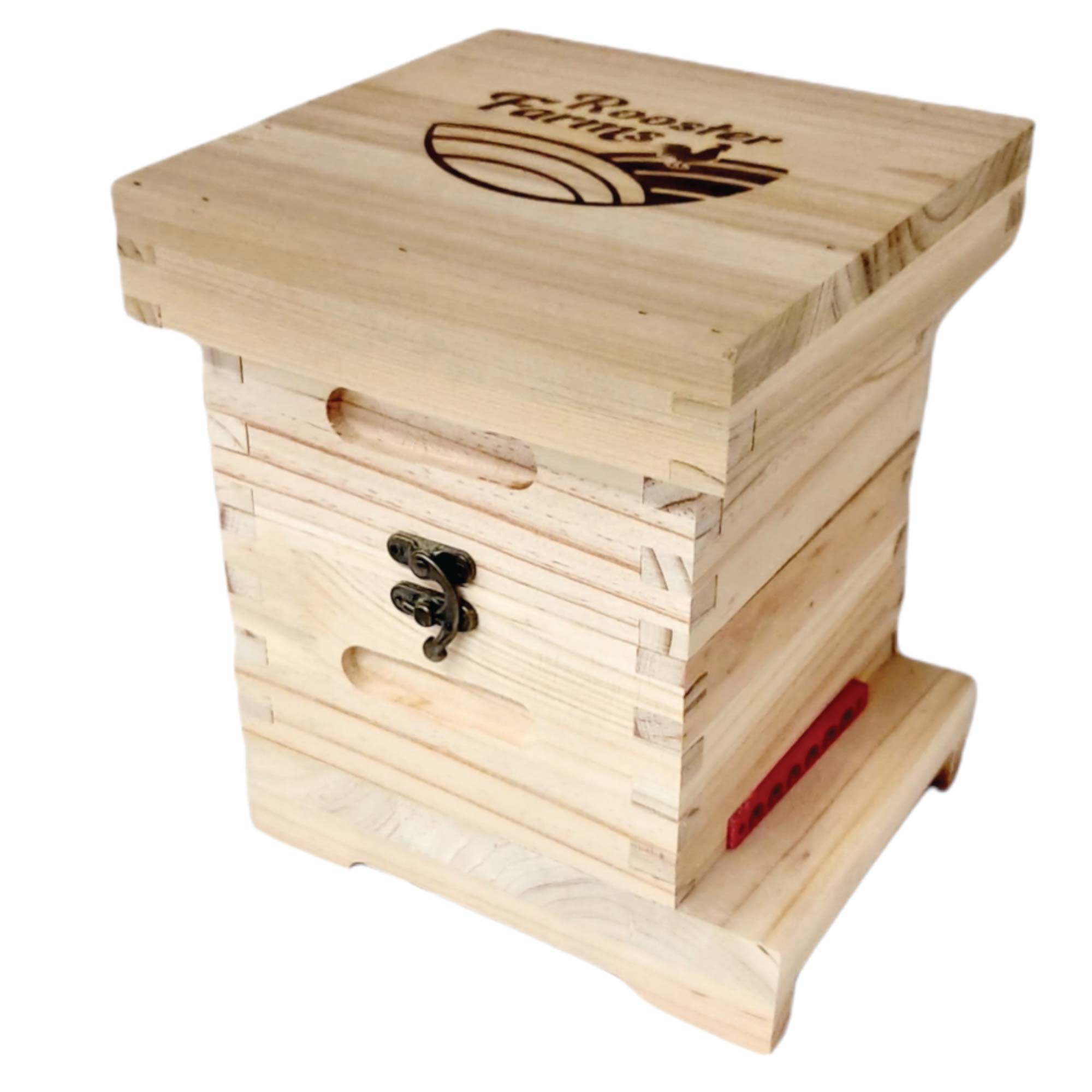 Quality 2 Tier Mini Beehive Box Timber Finish Storage