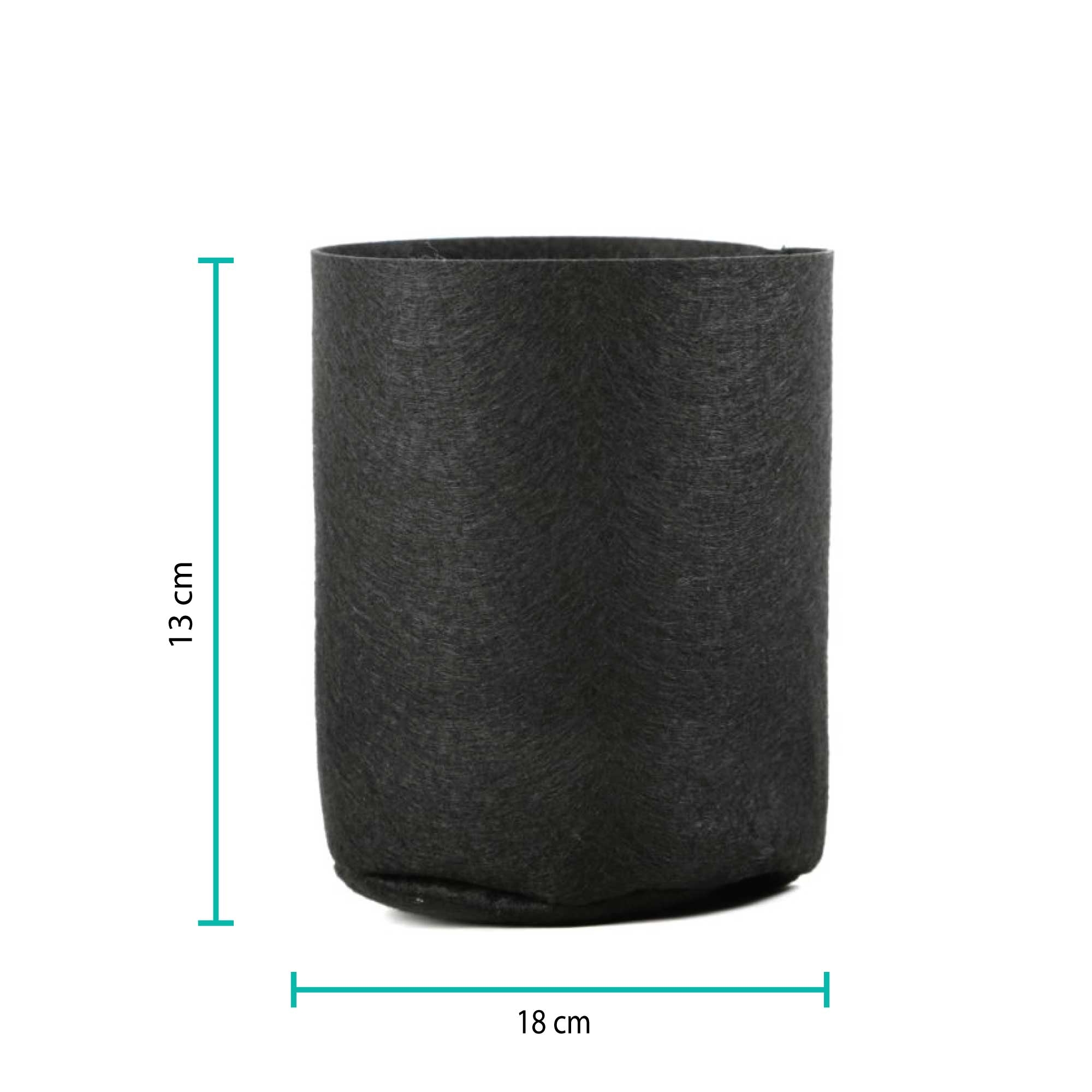 Durable Fabric Flower Pots 1 Gallon, 6 Pack, Black Felt