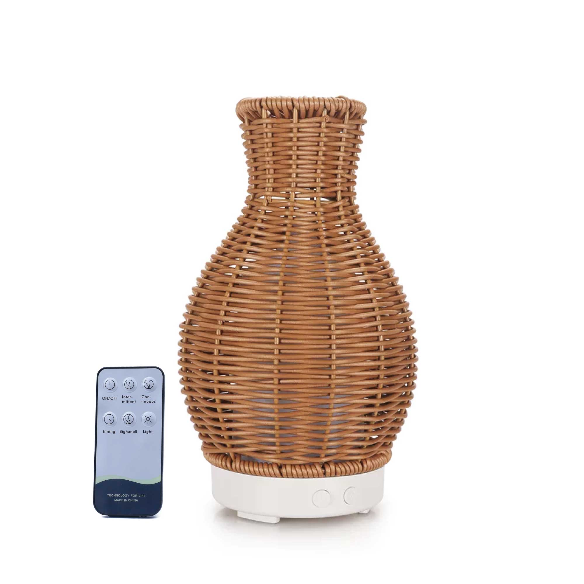 Remote Control Rattan Aroma Diffuser 100ml - LED, Auto-Off