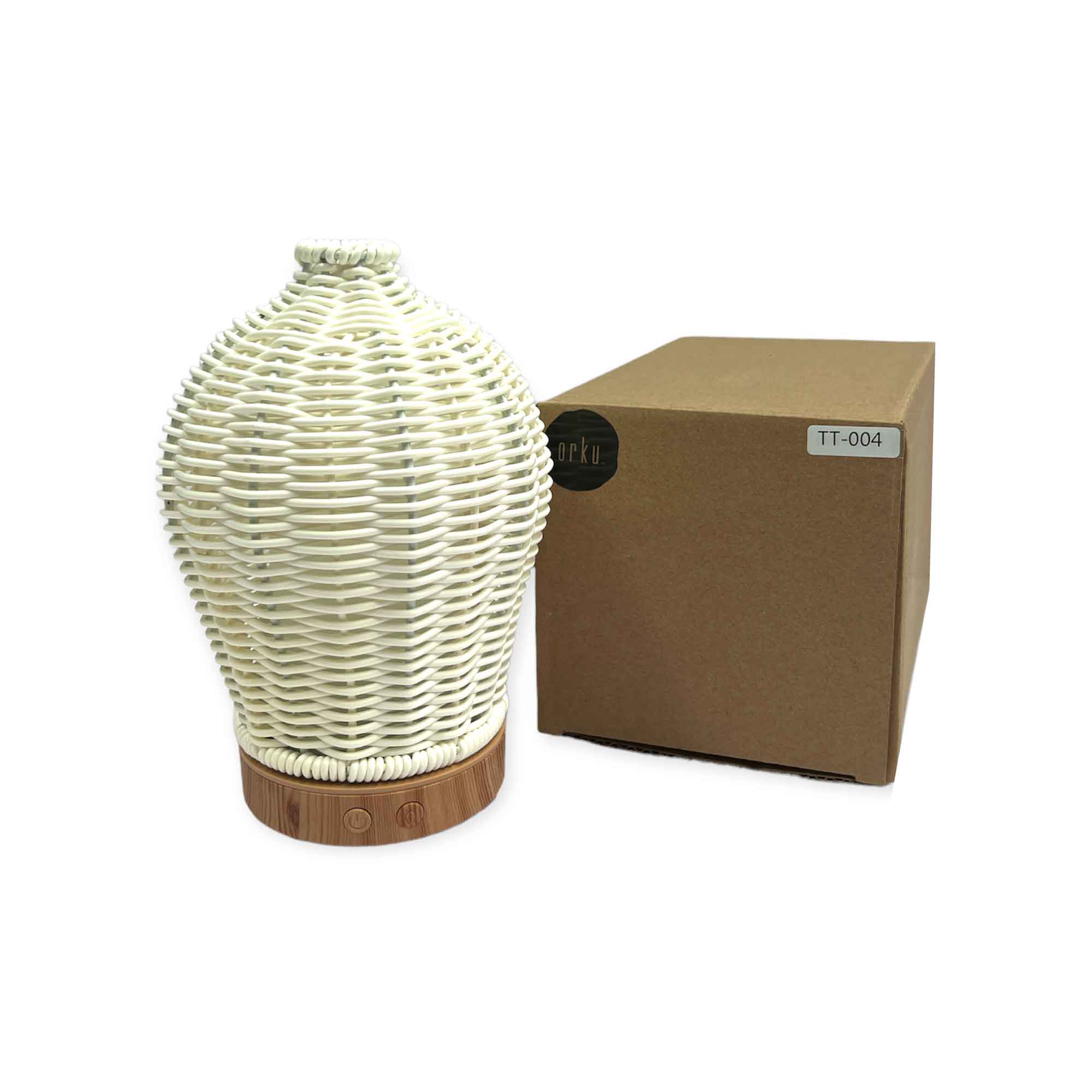 100ml Ultrasonic Rattan Aroma Diffuser, Remote-Controlled Humidifier