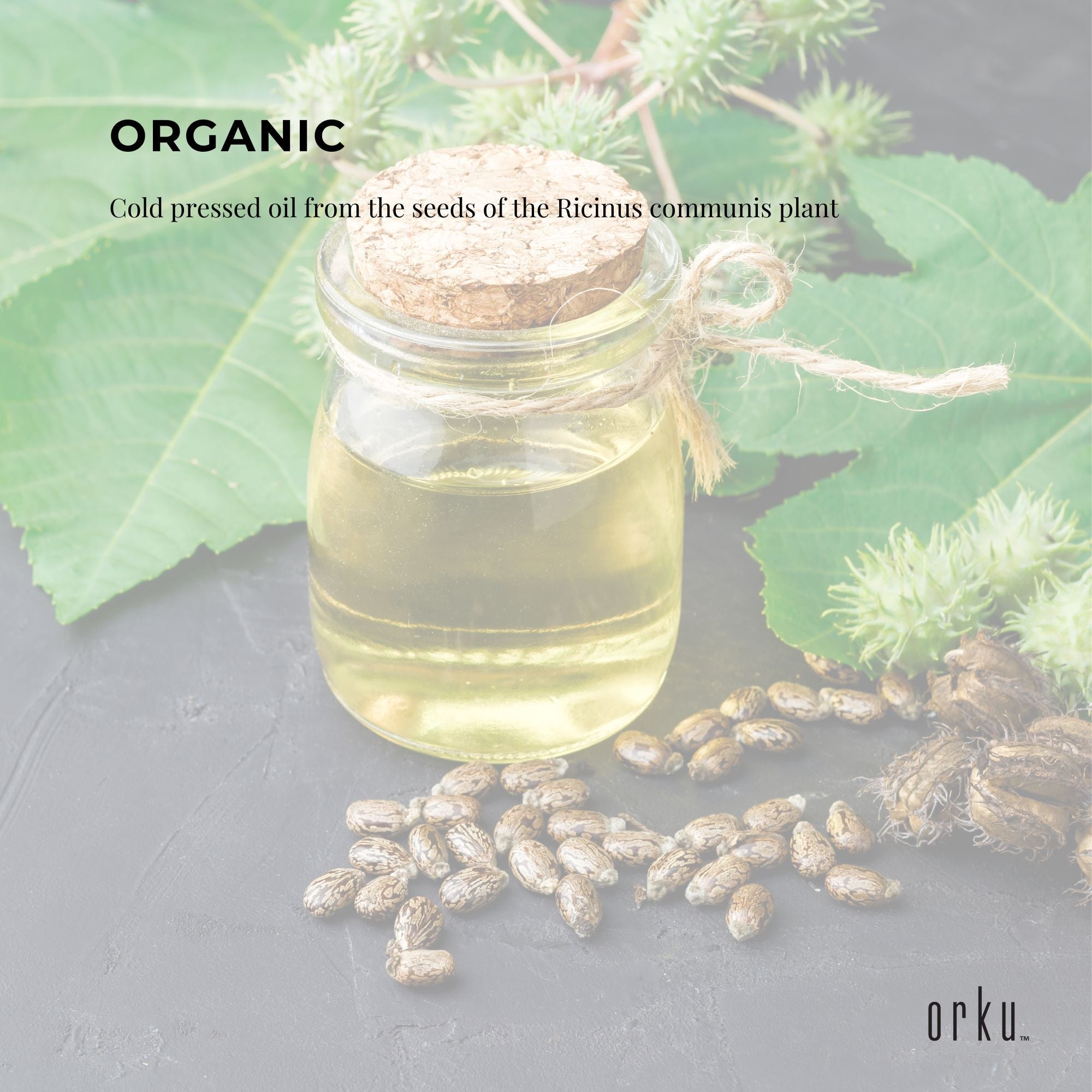 Organic Hexane-Free Castor Oil 1L - Cold Pressed, Antioxidant