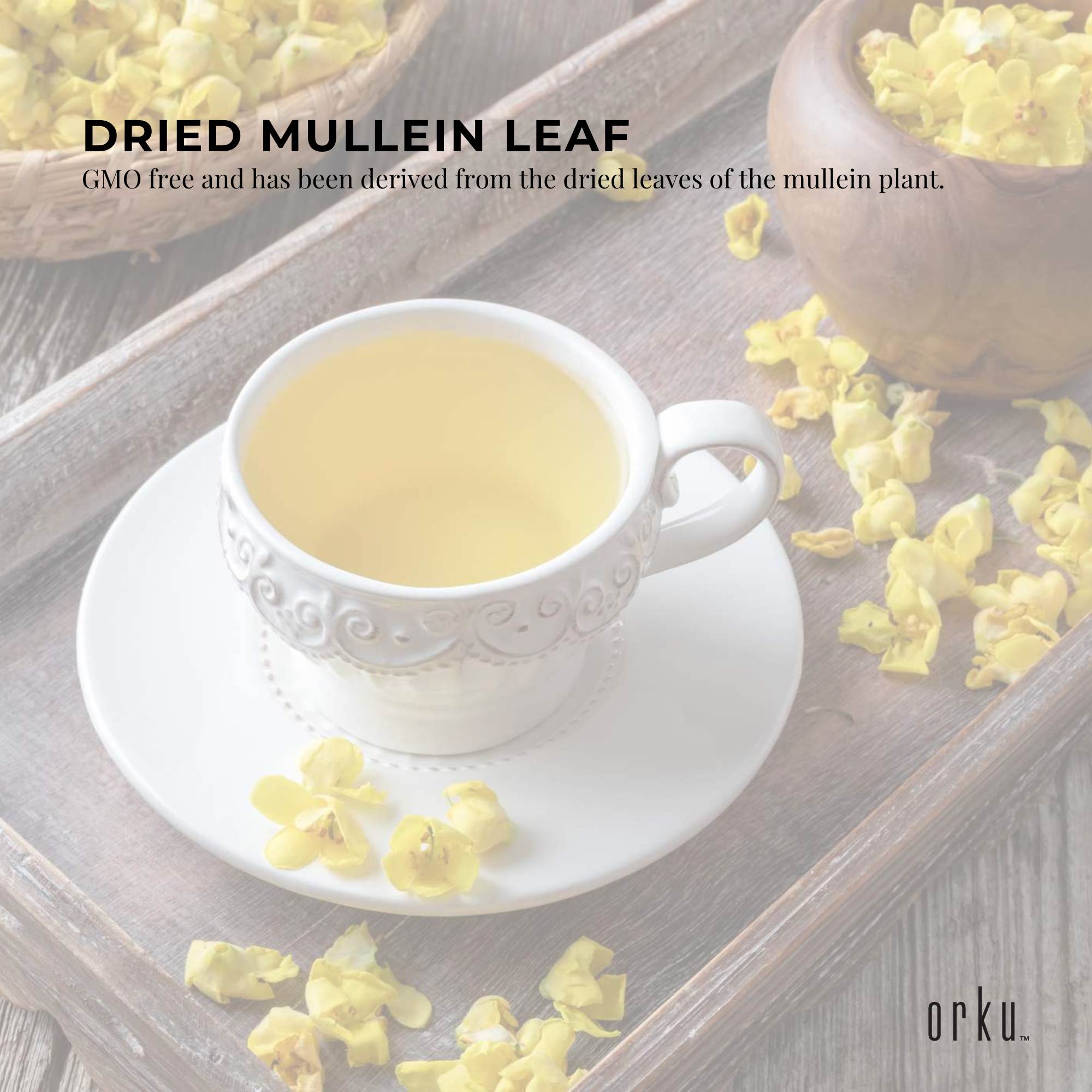 25g Organic Mullein Leaf - Dried Herbal Verbascum Thapsis