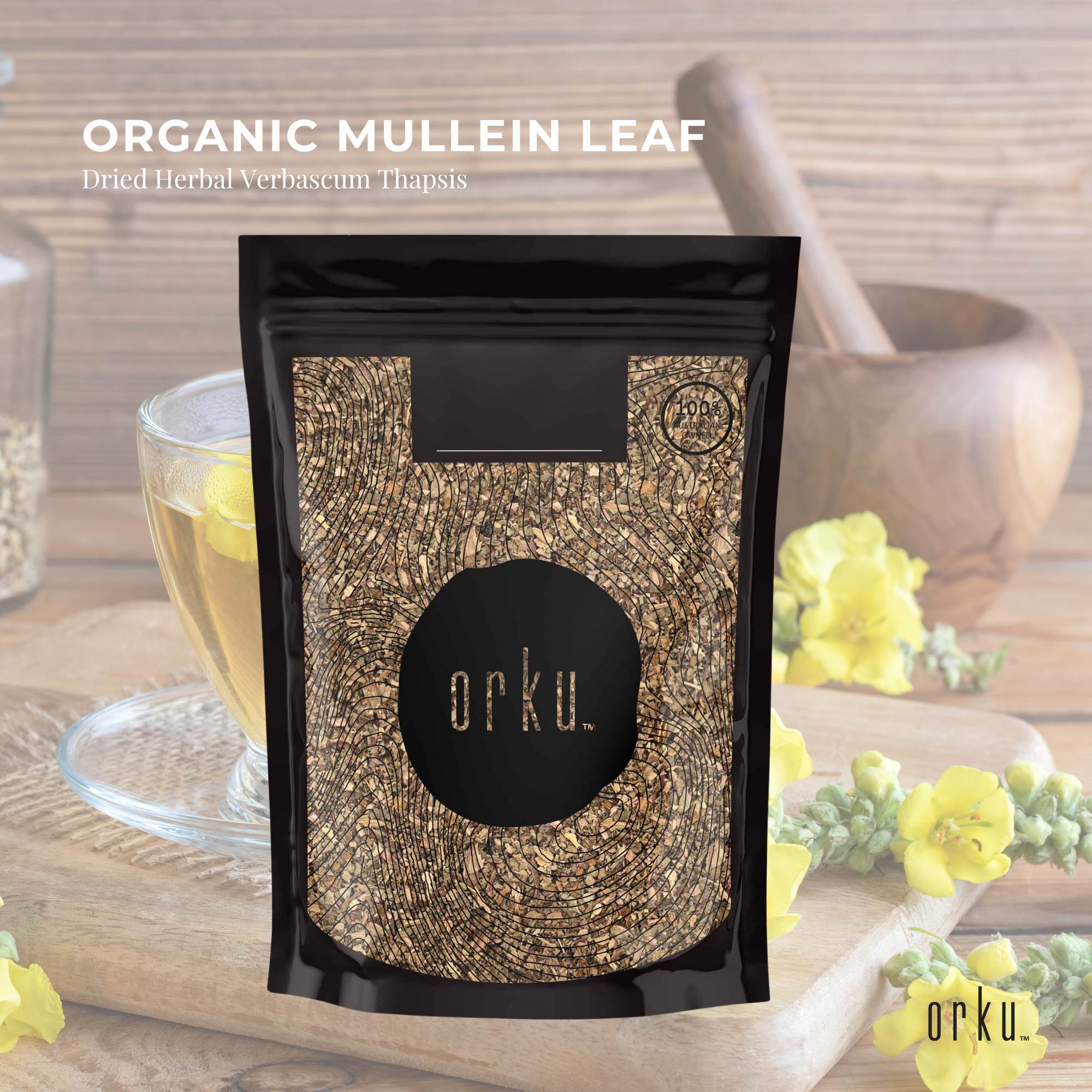 200g Organic Mullein Leaf - Dried Herbal Verbascum Thapsis