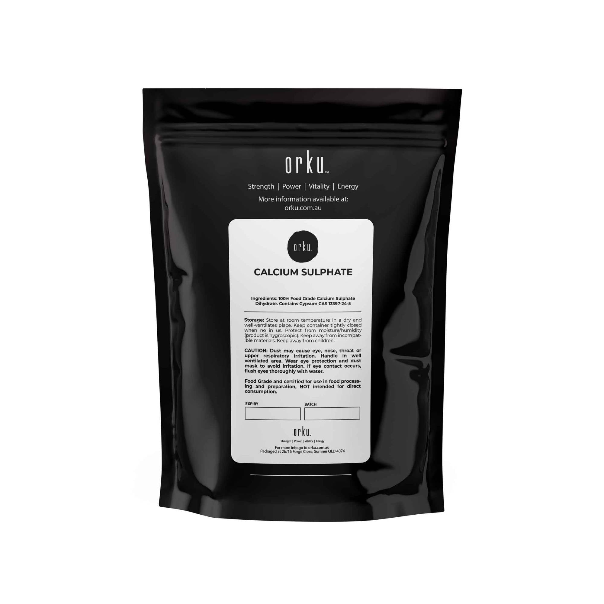 1Kg Calcium Sulphate Gypsum Powder - Food Grade Hydrous Sulfate