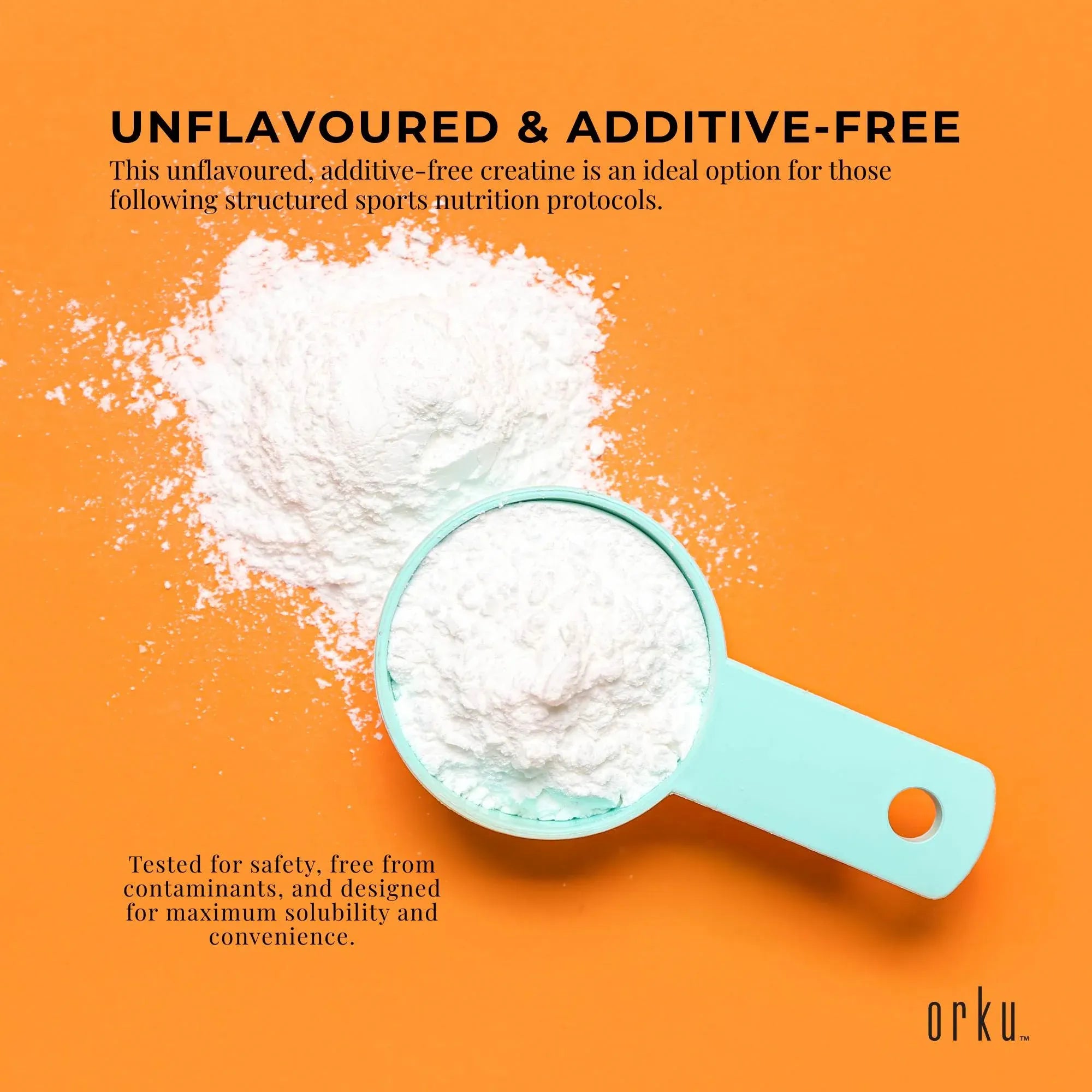 Orku 800g Creatine Monohydrate Powder Tub - 200 Mesh Micronised | 99.9% Purity