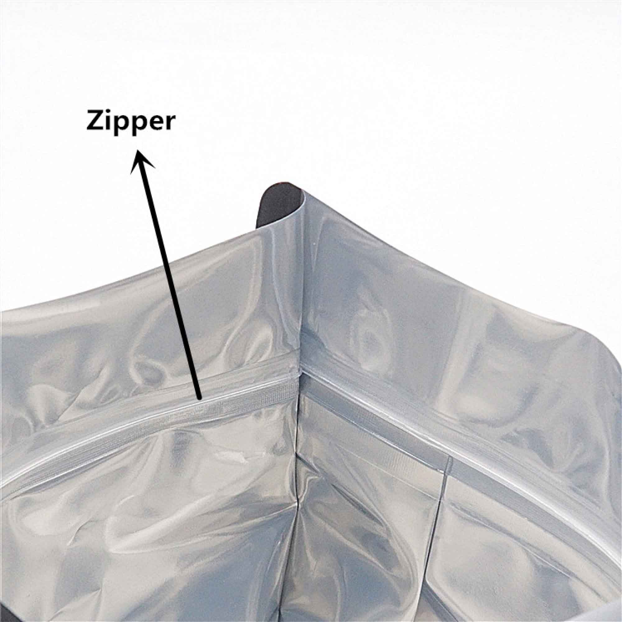 Matte Black Resealable Mylar Food Bags with Zip Seal - 100 Pack