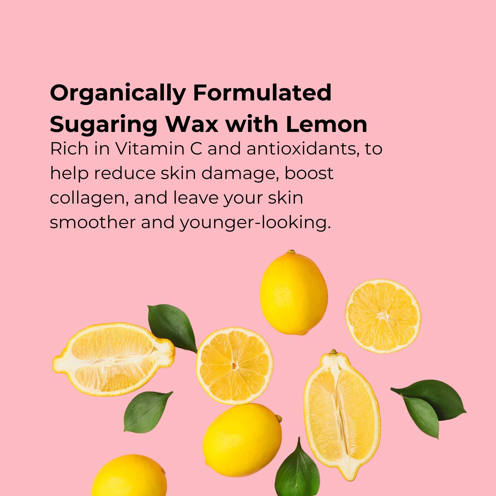 150g Sugaring Wax with Lemon with Reusable Strips - Home Hair Removal Kit