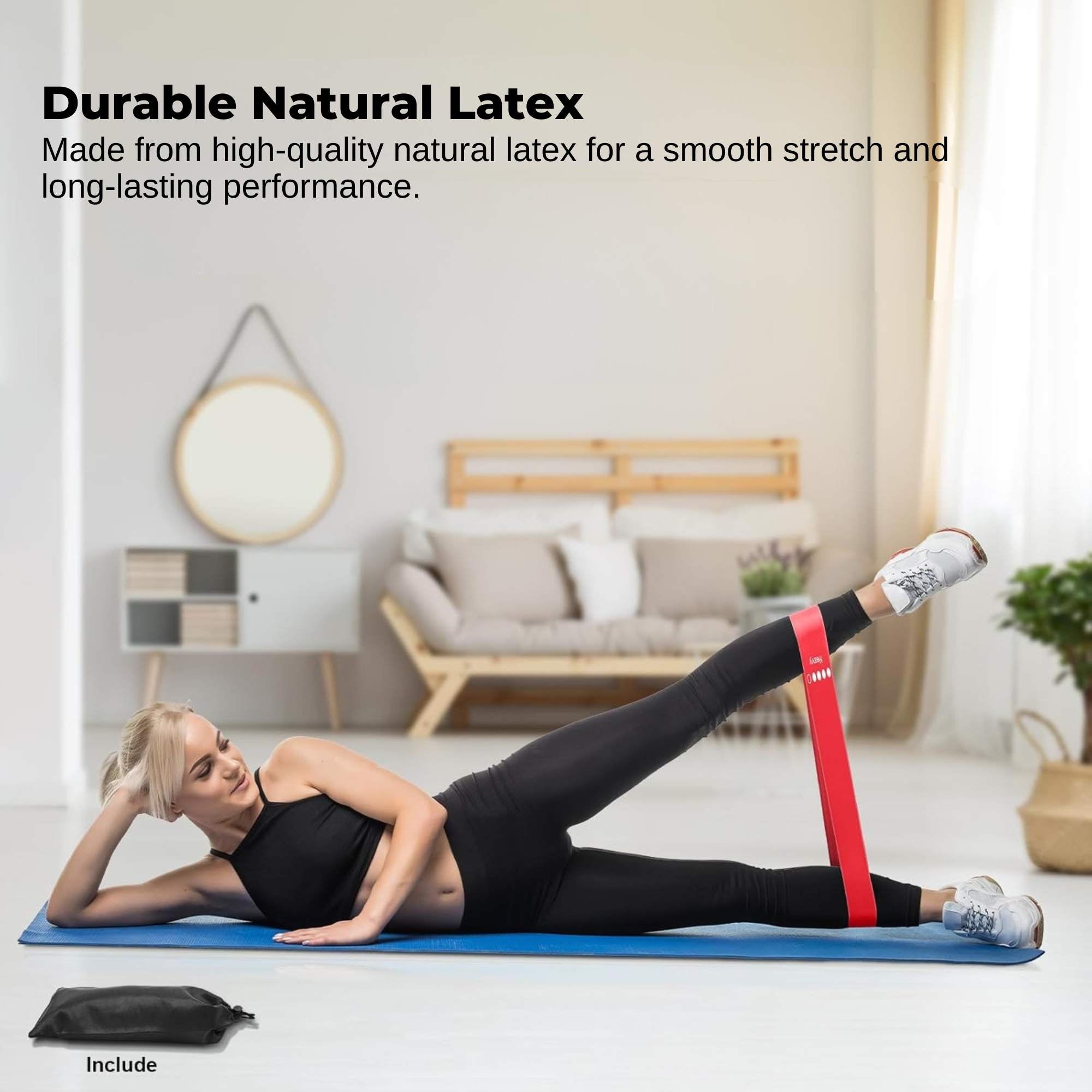 Social Hike Resistance Bands 5-Pack – Anti-Slip Latex Workout Loops 2.3–18.1kg