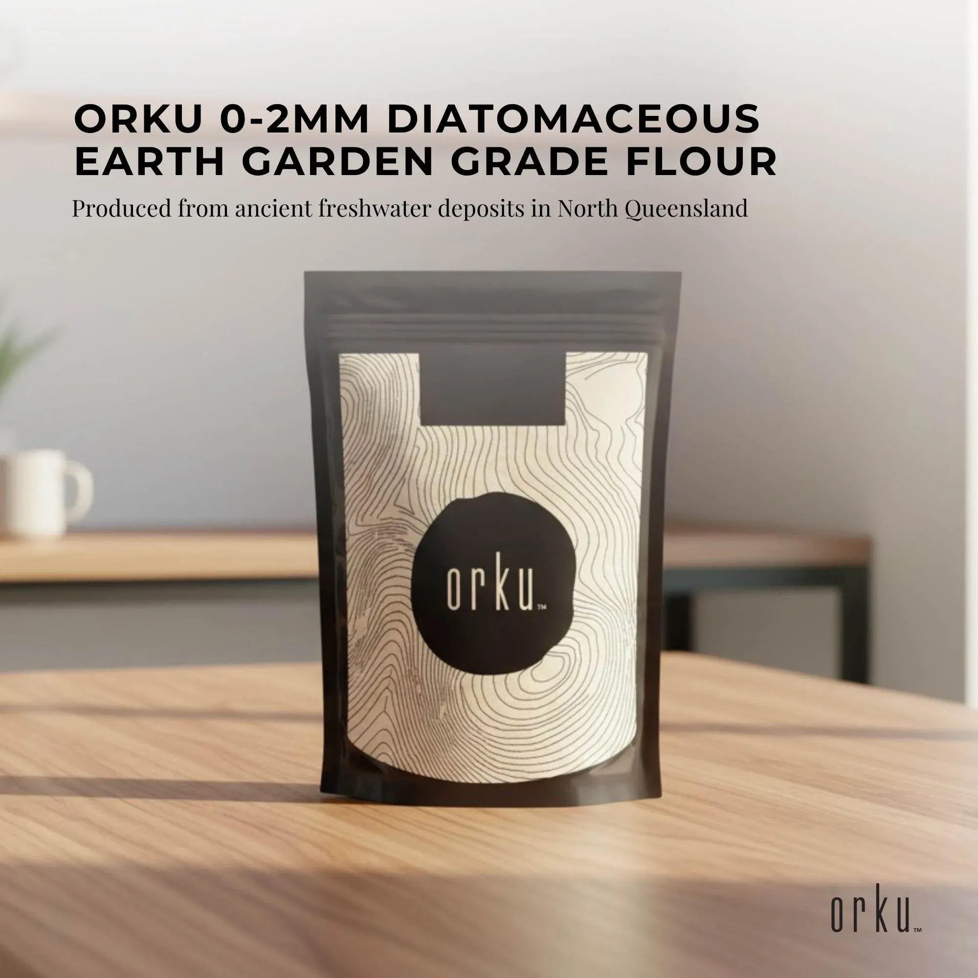 Orku 1Kg Diatomaceous Earth Garden 0-2mm Australian Fossil Shell Flour
