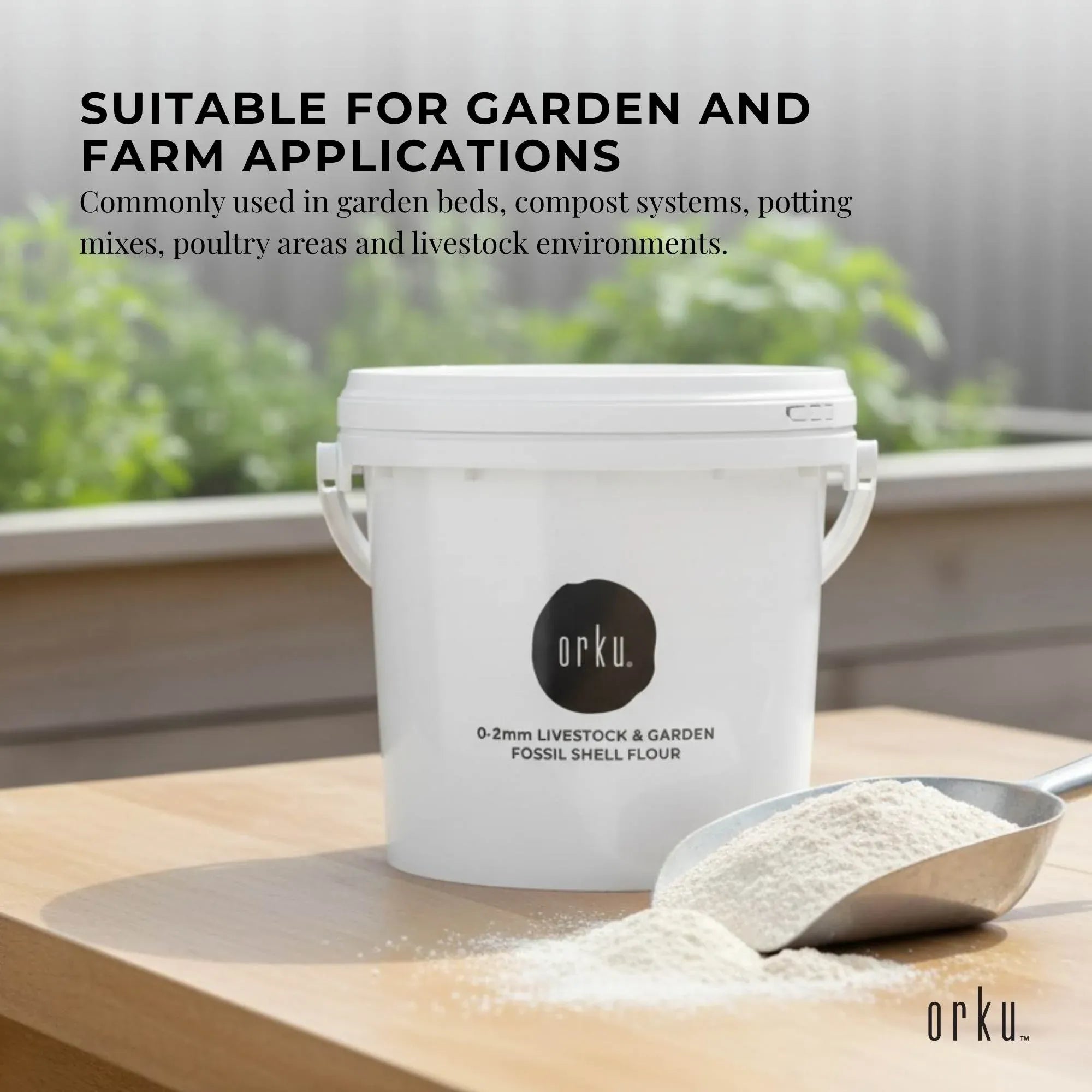 Orku 5Kg Diatomaceous Earth Garden 0-2mm Australian Fossil Shell Flour Tub