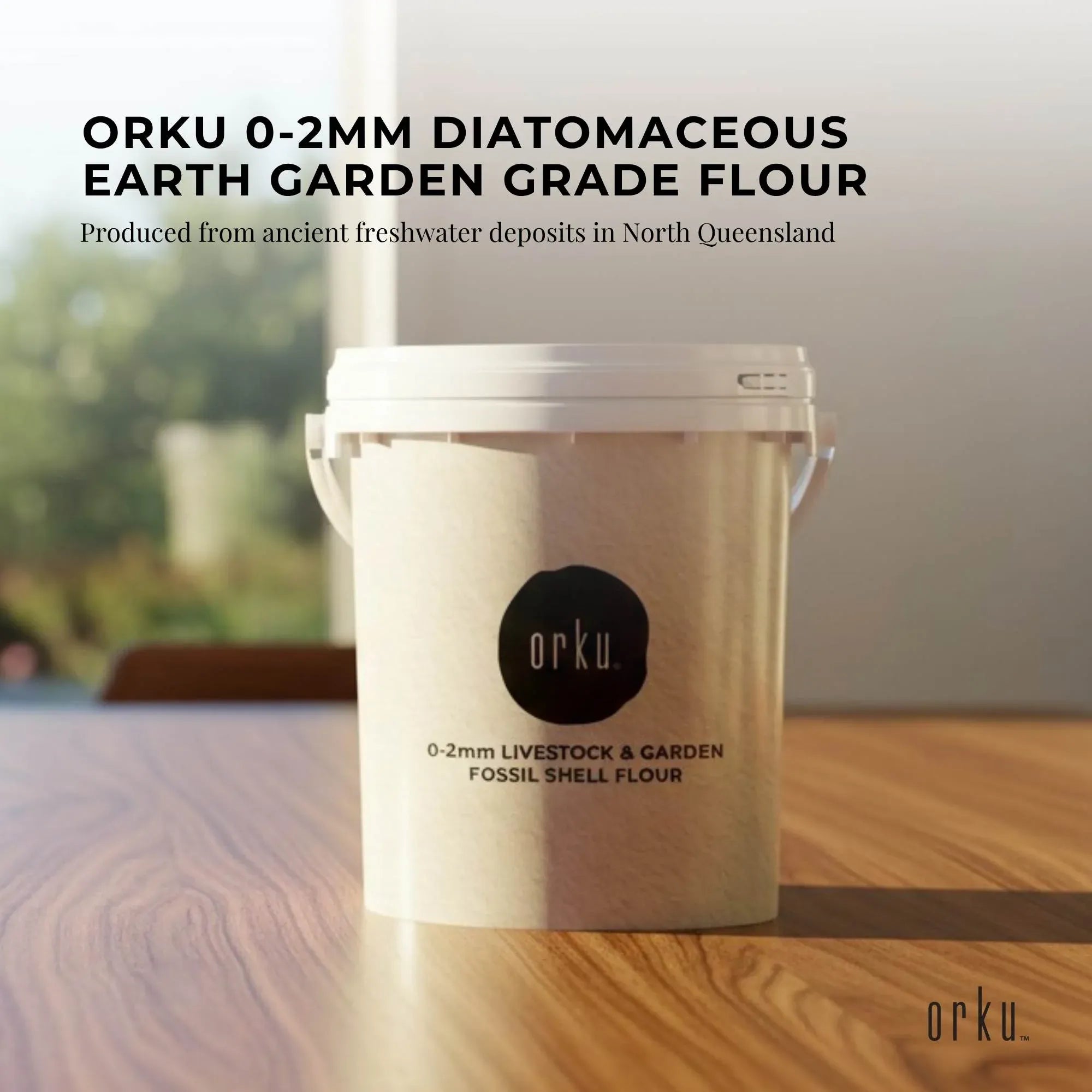 Orku 1.2Kg Diatomaceous Earth Garden 0-2mm Australian Fossil Shell Flour
