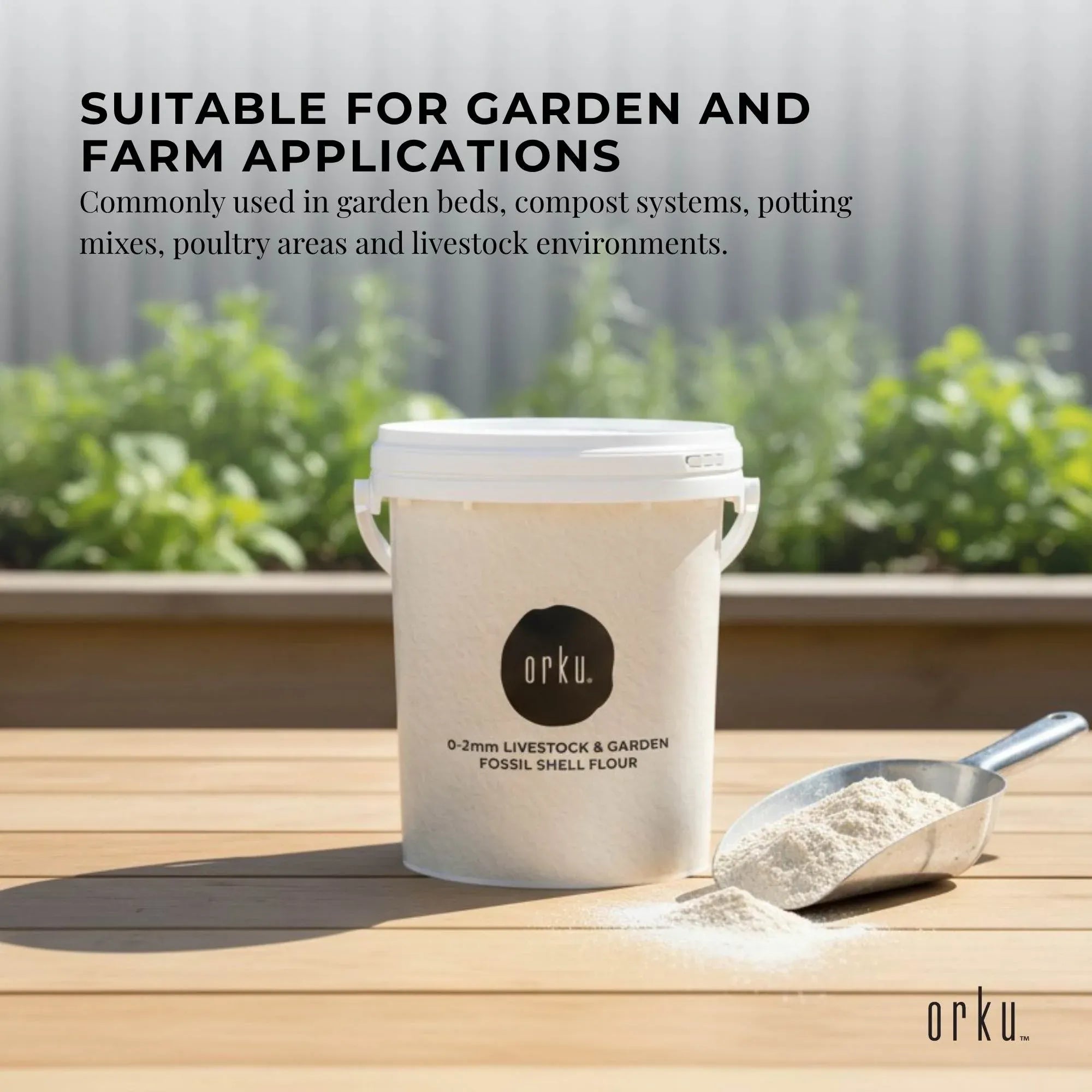 Orku 1.2Kg Diatomaceous Earth Garden 0-2mm Australian Fossil Shell Flour
