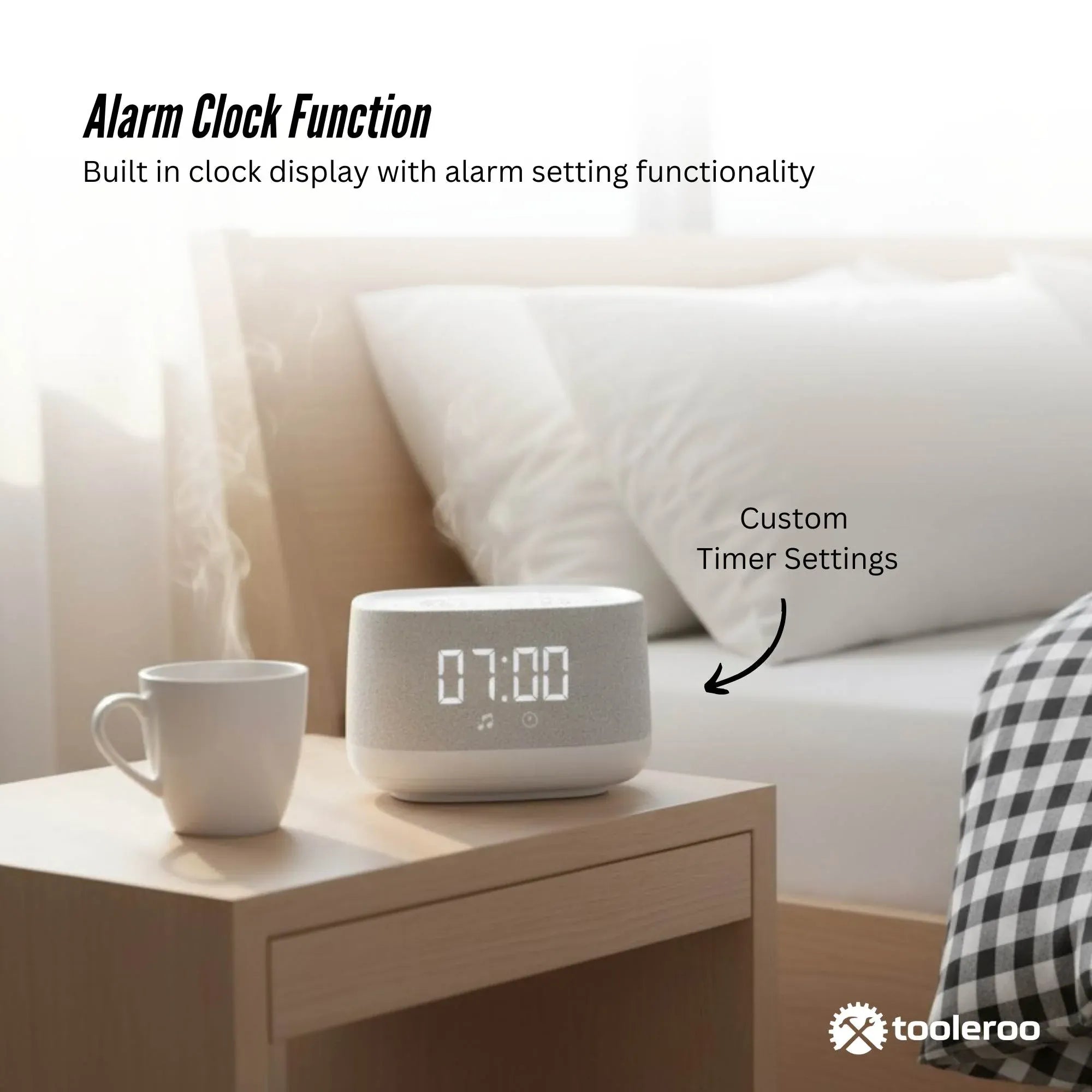Tooleroo White Noise Machine Speaker - Bluetooth Night Light Sleep Sound