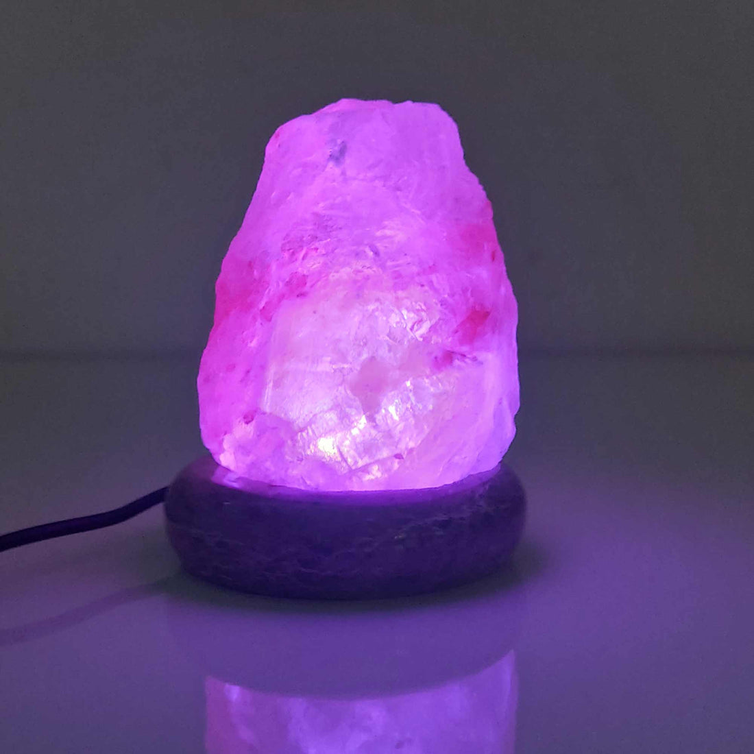 USB Himalayan Salt Lamp - Ball Sphere Carved Shape Pink Crystal Rock LED Light main image 1