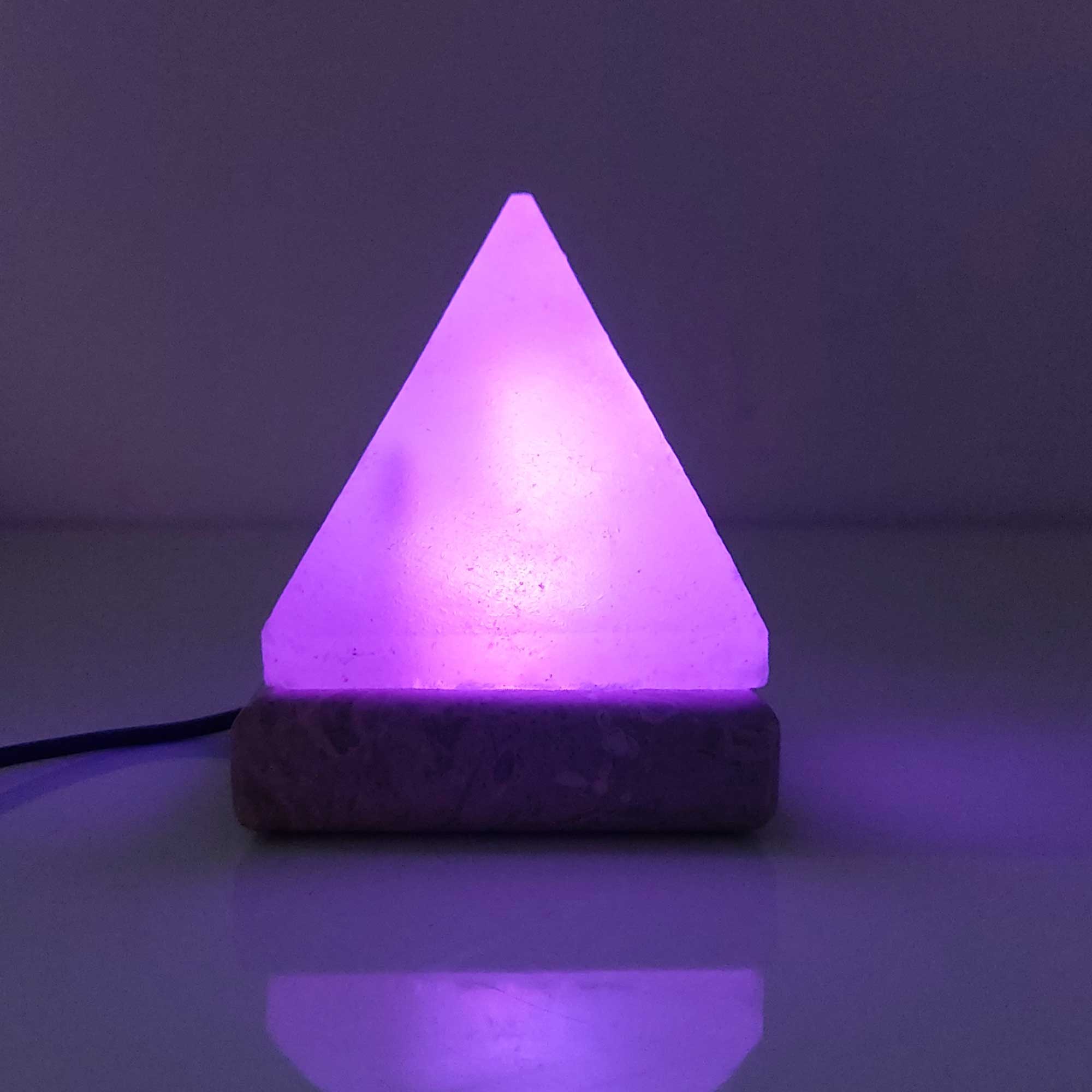 Color Changing Himalayan Salt Lamp USB, Pyramid Shape, LED