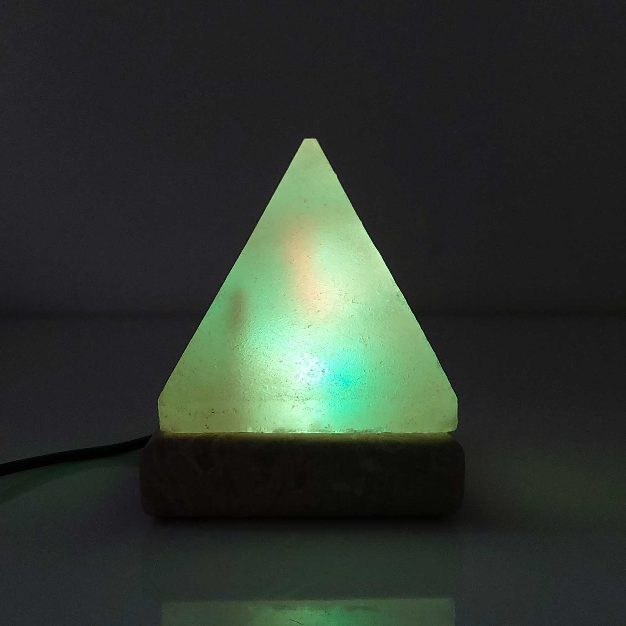 Color Changing Himalayan Salt Lamp USB, Pyramid Shape, LED