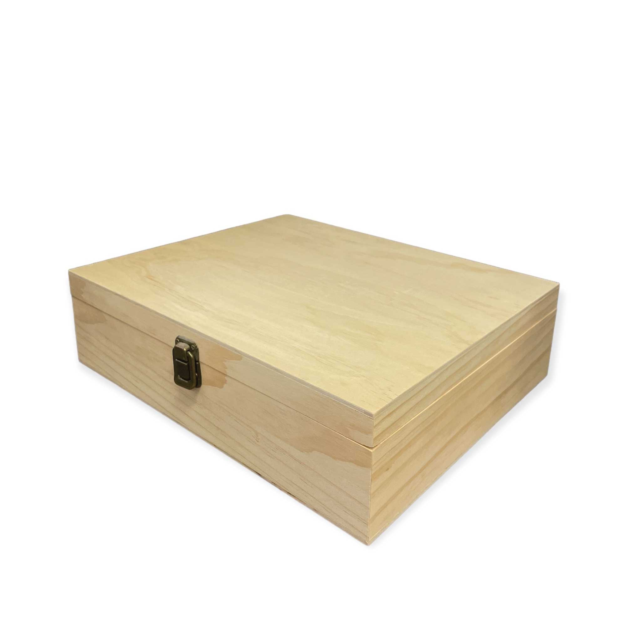 74 Slot Pine Wood Essential Oil Storage Box with Snap Closure