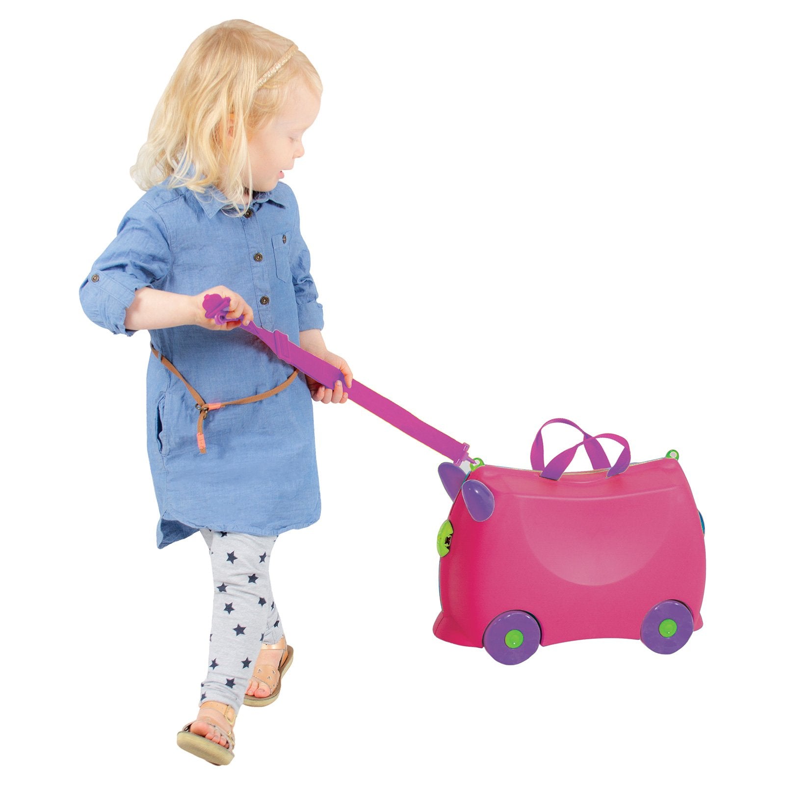 Durable Kids Ride-On Suitcase with 18L Storage - Kiddicare