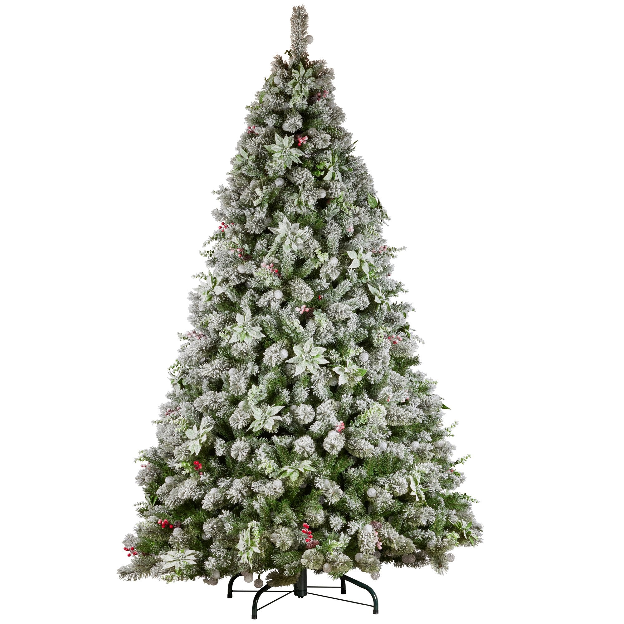 Snowy Crown Pine 2.7m Pre-Lit Christmas Tree Multicolour LED