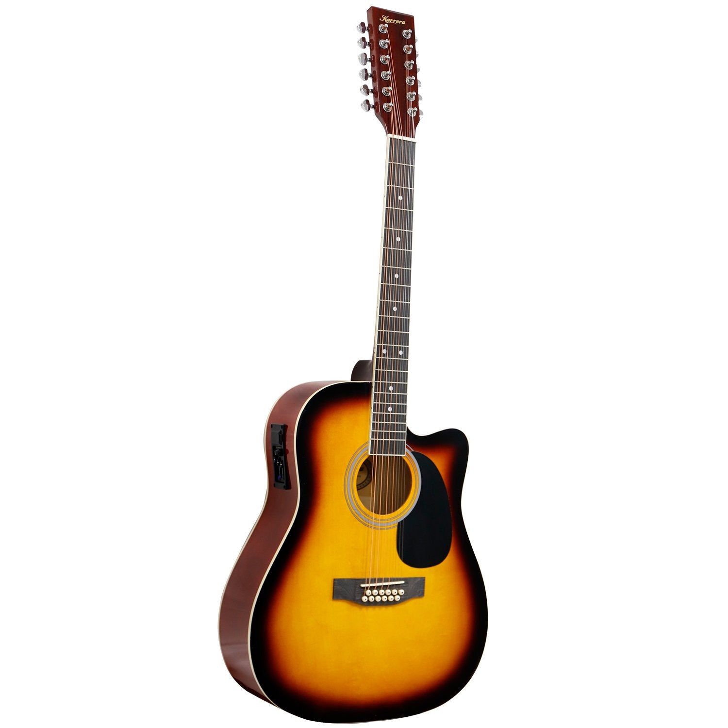 12-String Acoustic Guitar w/ EQ, High-Gloss Finish | Karrera