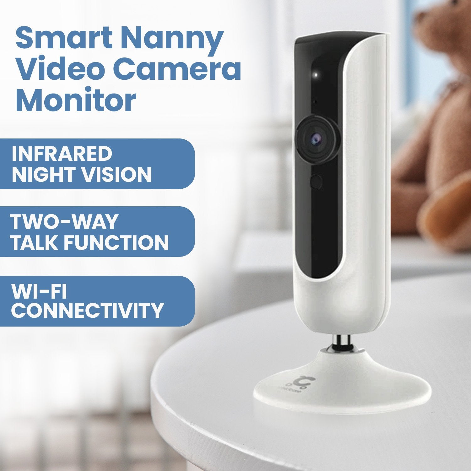 1080p HD Wi-Fi Baby Monitor, Night Vision, Motion Detect