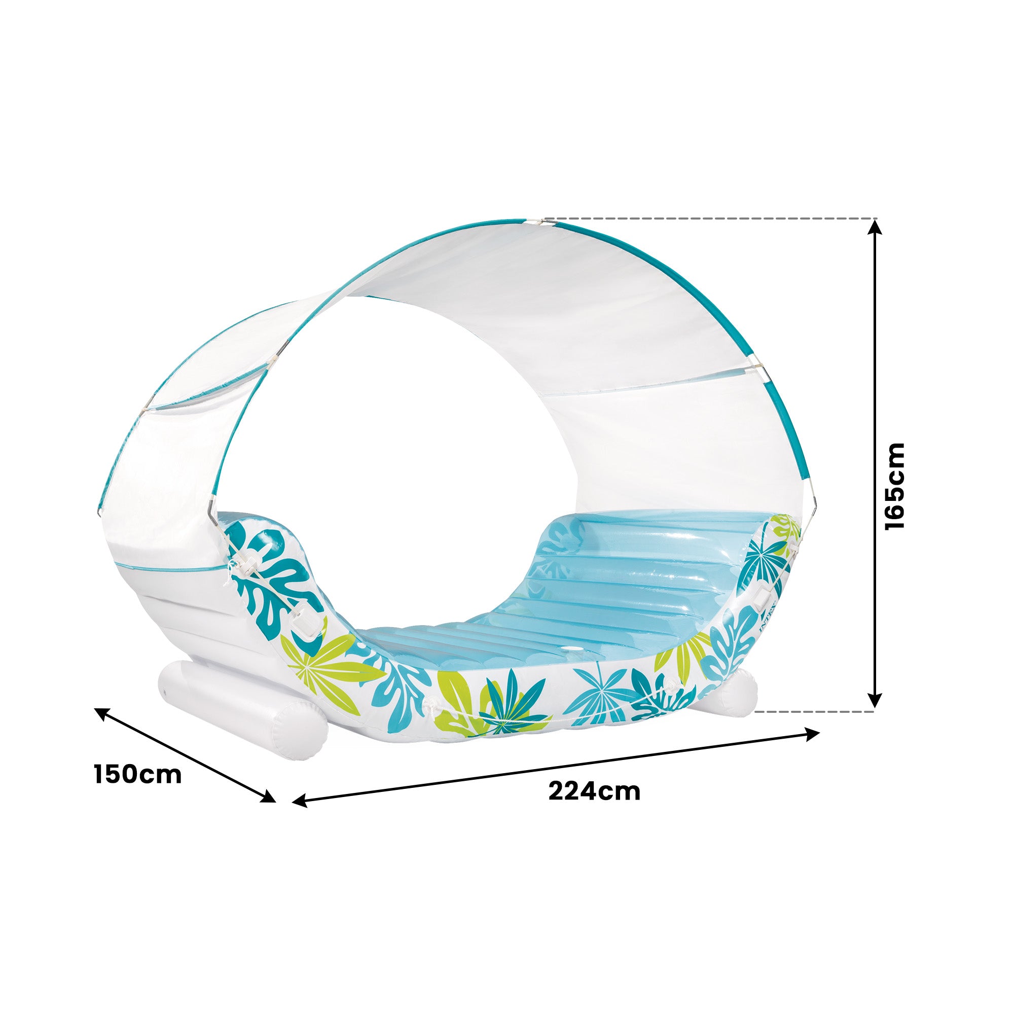 Tropical Canopy Lounge w/ Cup Holders & Sunshade - Intex