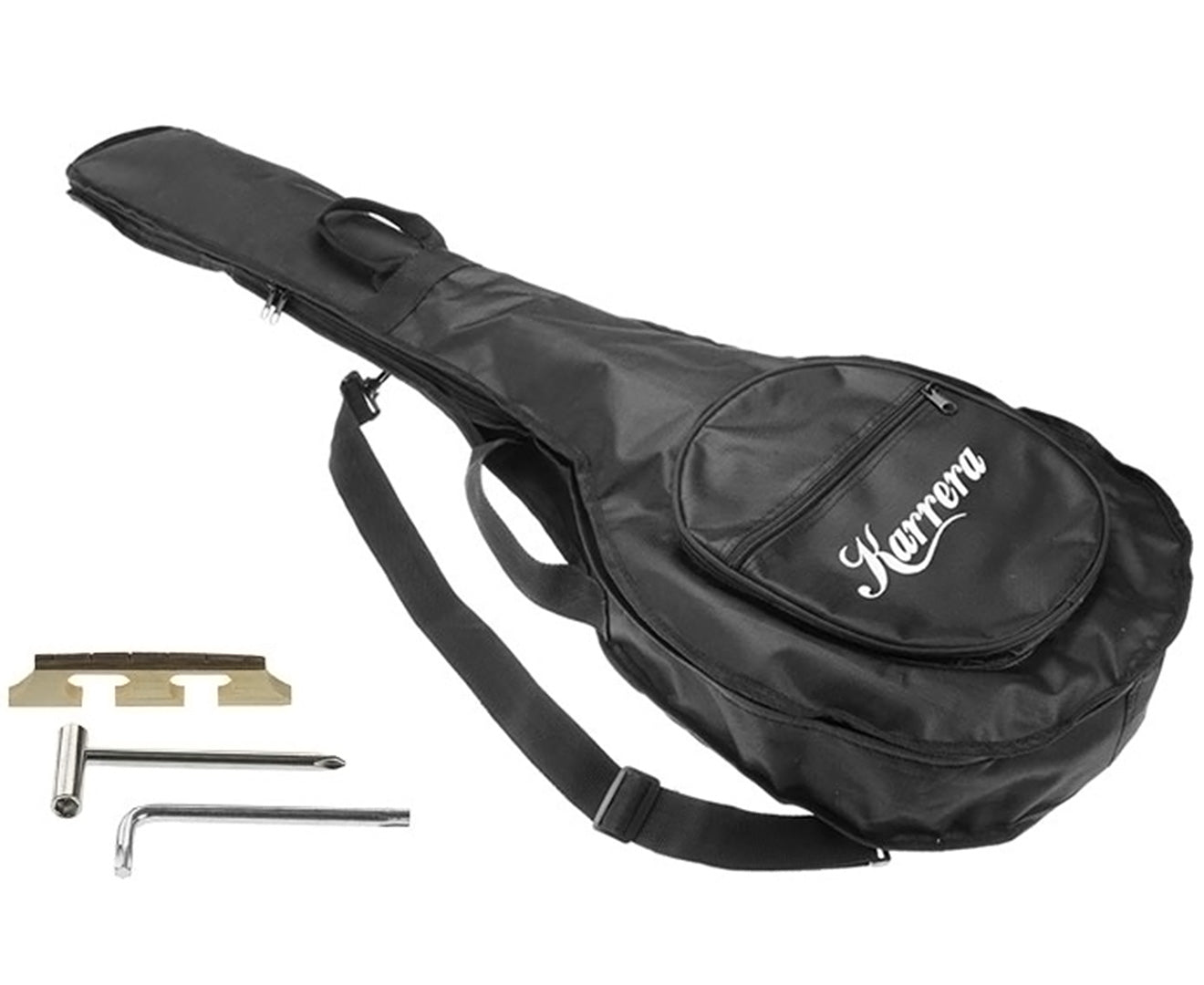 High-Gloss 6-String Resonator Banjo, Steel Armrest - Karrera