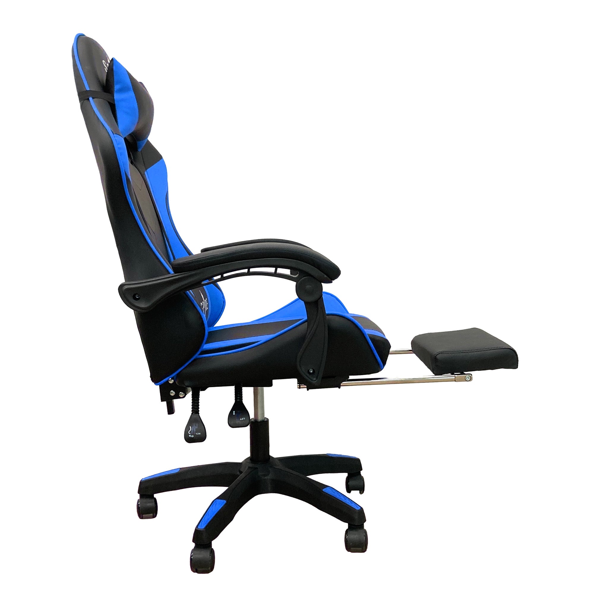 Adjustable Reclining Gaming/Office Chair with Armrests, Footrest - Intex Spire Zinc