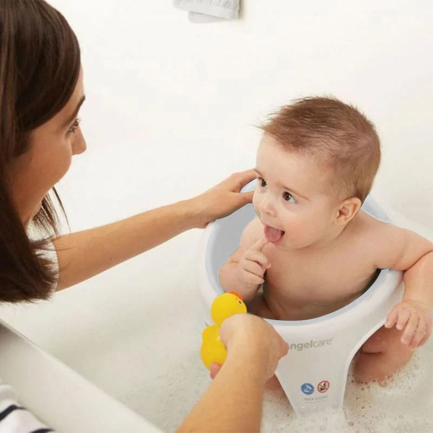 Angelcare Baby Bath Seat Soft Touch Ring Grey