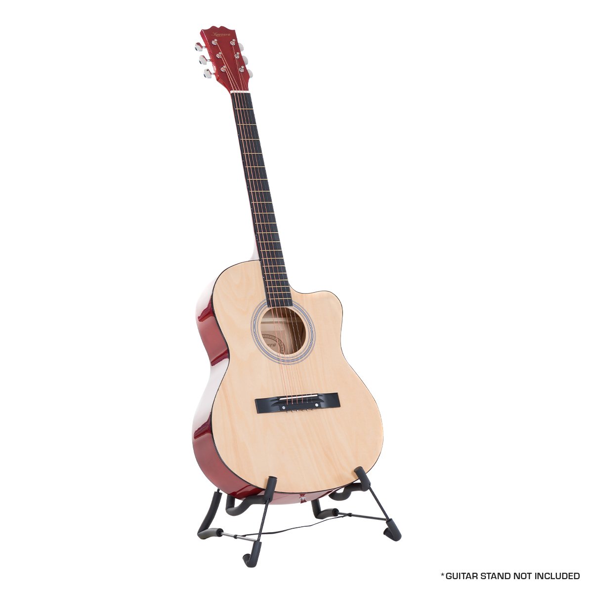 40in Gloss Finish Cutaway Acoustic Guitar Set - Karrera