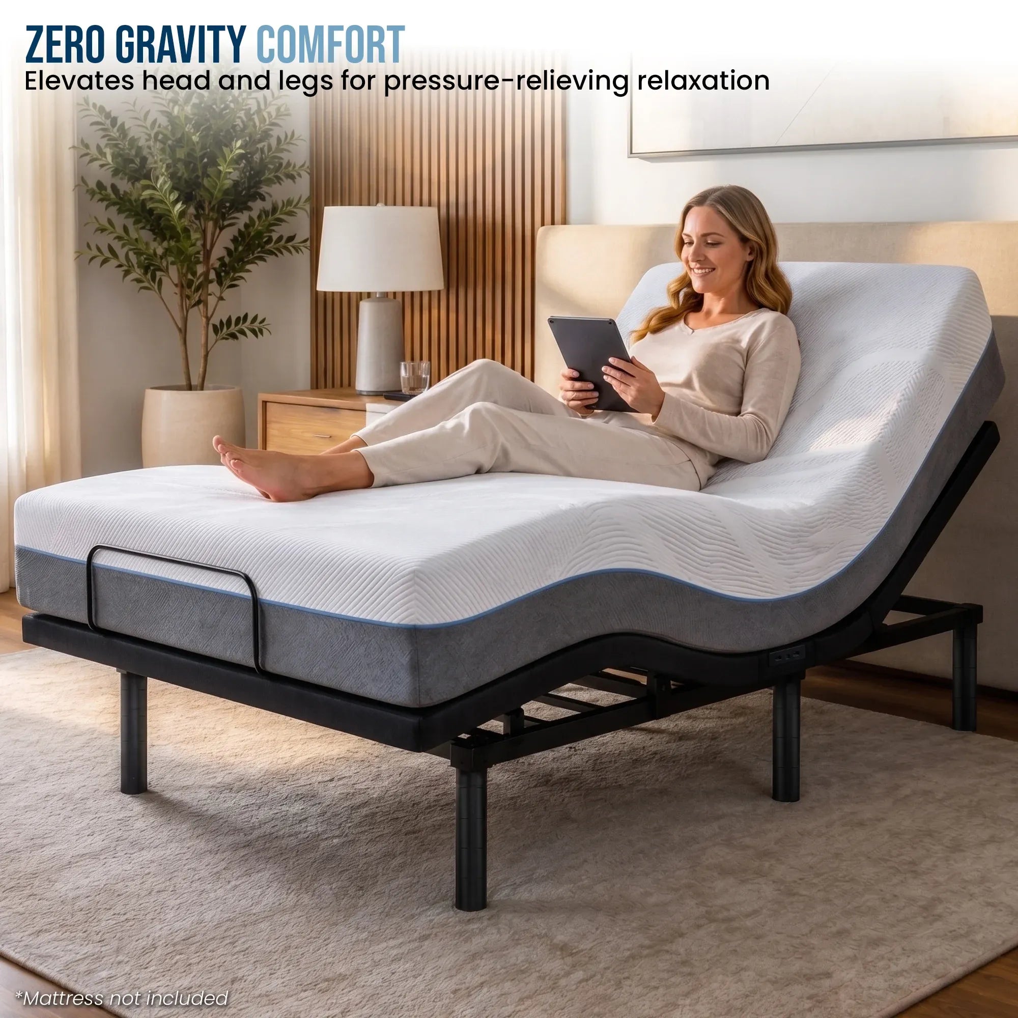 Therapedic Kinetic Advance Adjustable King Single Bed Base with Head Tilt
