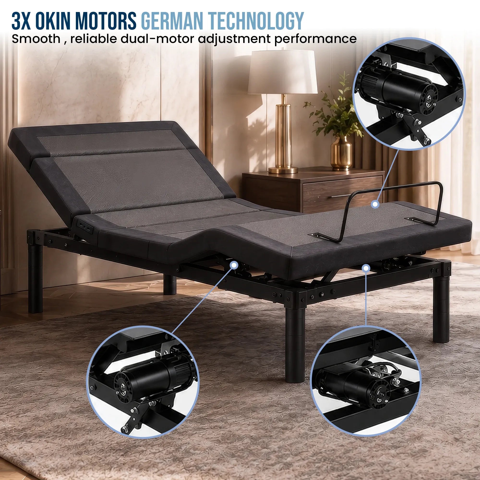 Therapedic Kinetic Advance Adjustable King Single Bed Base with Head Tilt