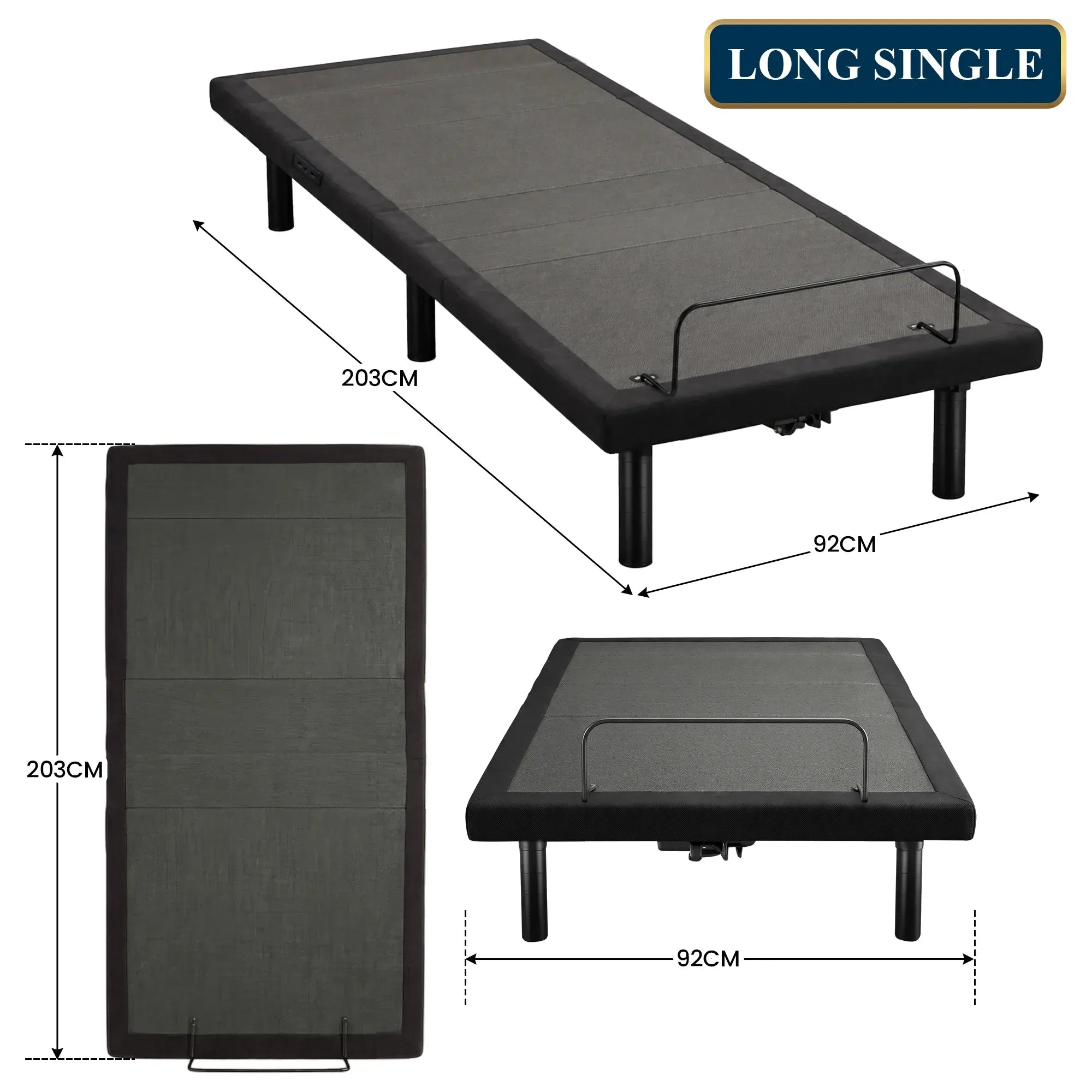 Therapedic Kinetic Advance Adjustable Long Single Bed Base with Head Tilt